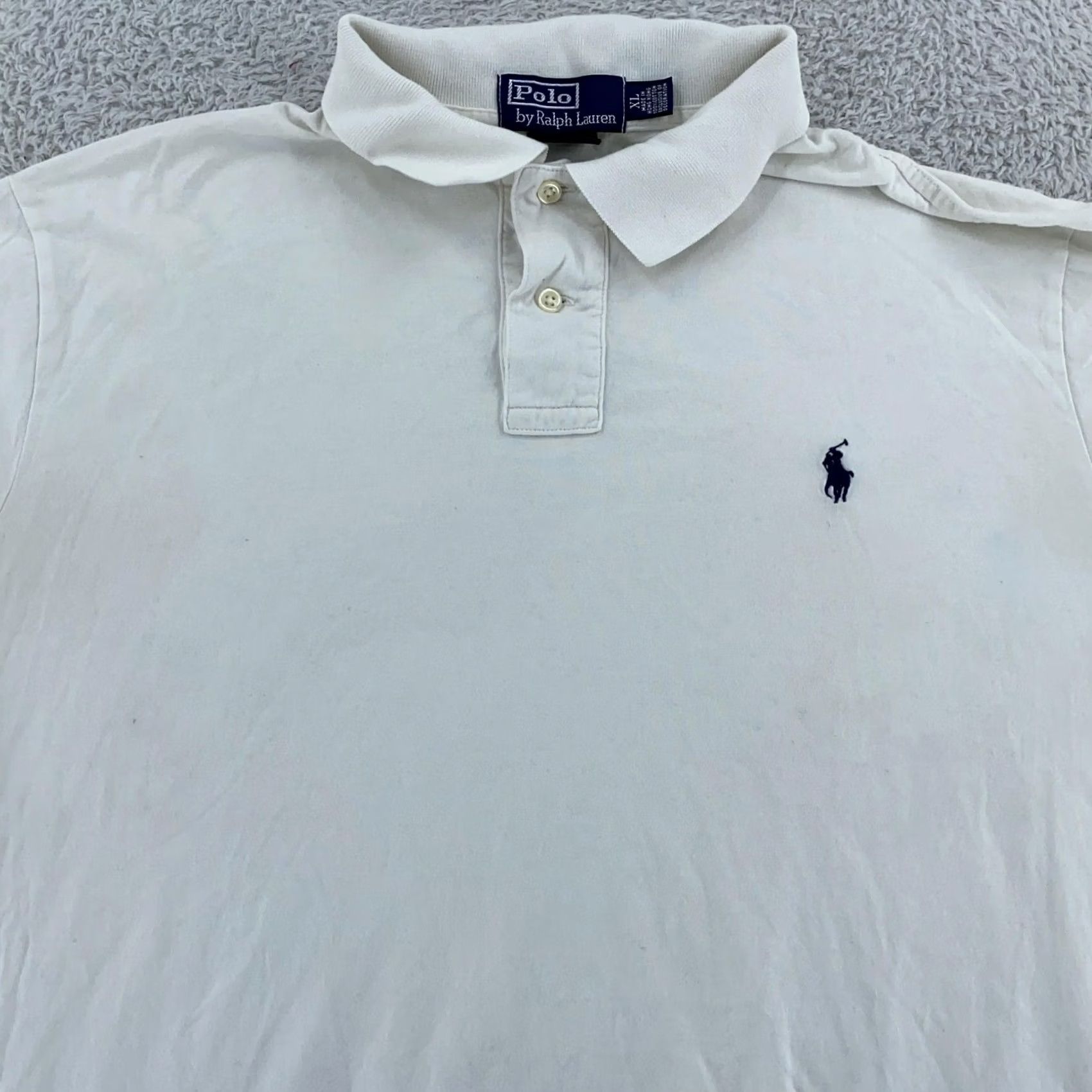 Polo Ralph Lauren Polo Ralph Lauren Polo Shirt Mens L/XL Custom Fit Classic Pony Embroidered White 100% Cotton Slim Short Sleeve Polo Shirt Mens Boys Womens Size US L / EU 52-54 / 3 - 2 Thumbnail