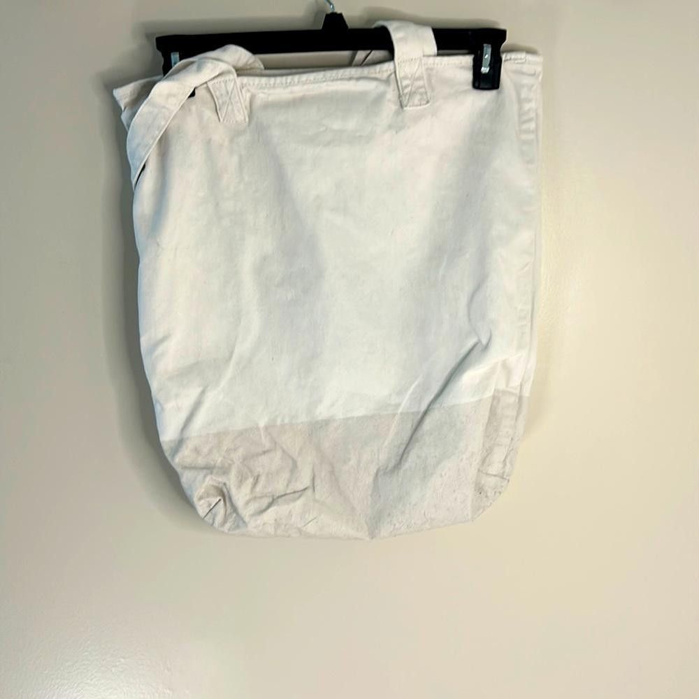 Designer G-Star - Logo Tote - 17’x20’-Canvas-off white w/ Embroidered Size ONE SIZE - 3 Thumbnail