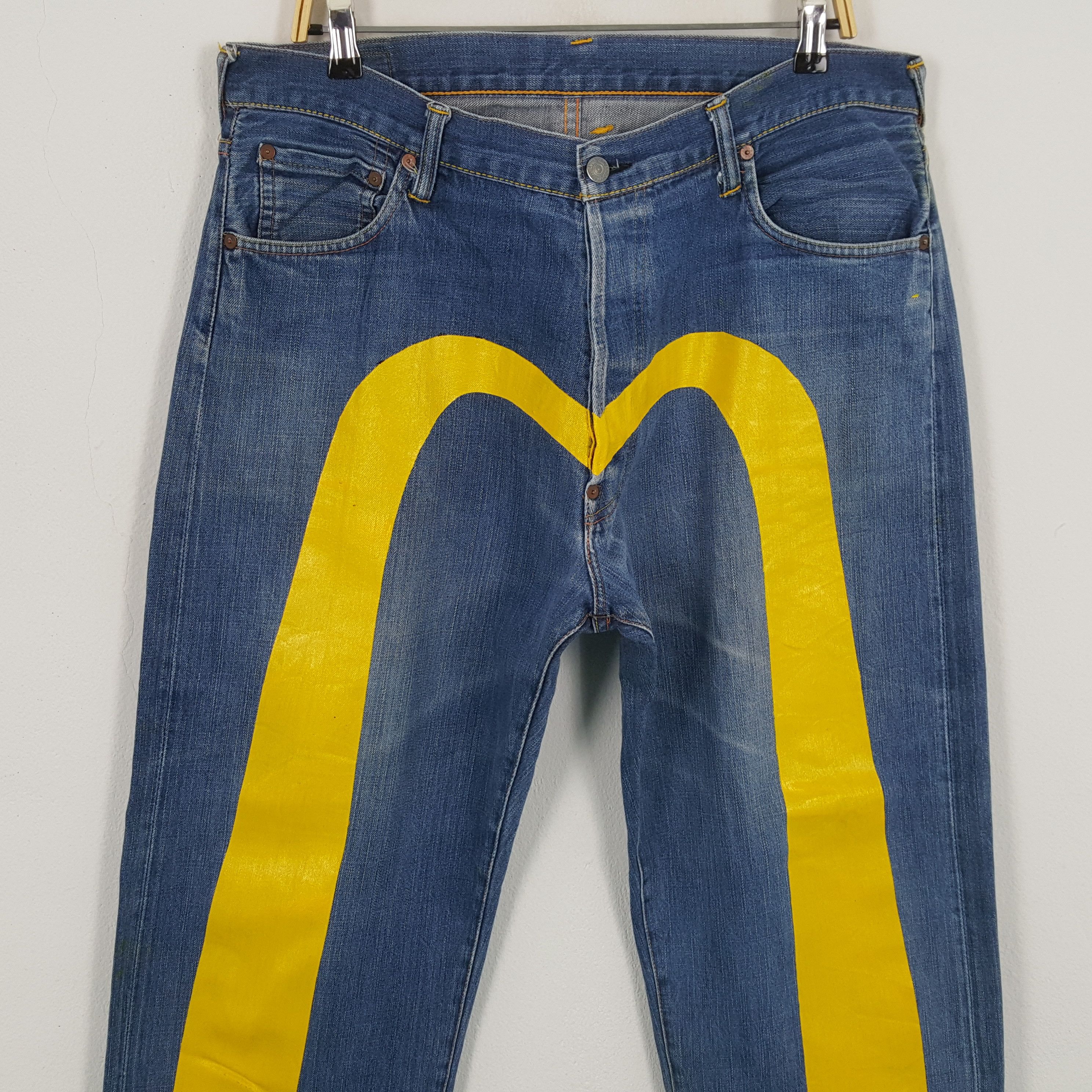 Evisu × Japanese Brand × Vintage Vintage EVISU Japanese Brand Daicock Custom Design Jeans Size US 36 / EU 52 - 2 Thumbnail