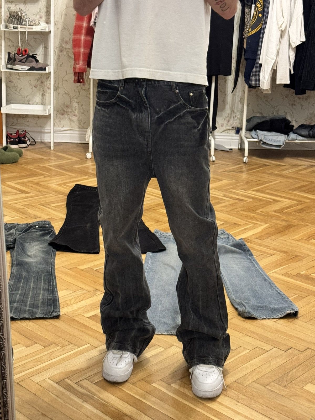 Japanese Brand × Vintage Lost tape flared denim Size US 31 - 8 Thumbnail