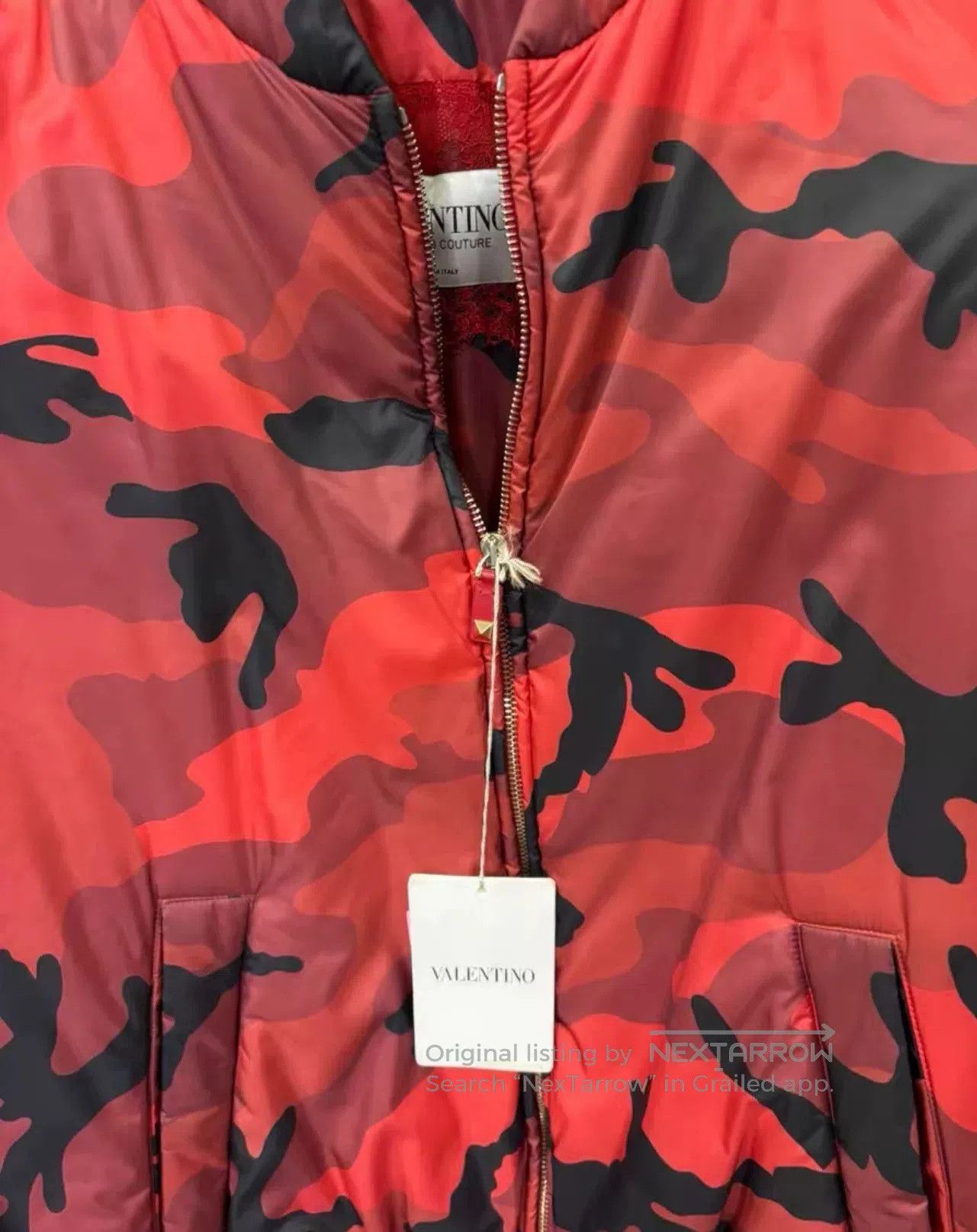 Valentino Valentino Red Black Camo Down Jacket. Size S / US 4 / IT 40 - 3 Thumbnail