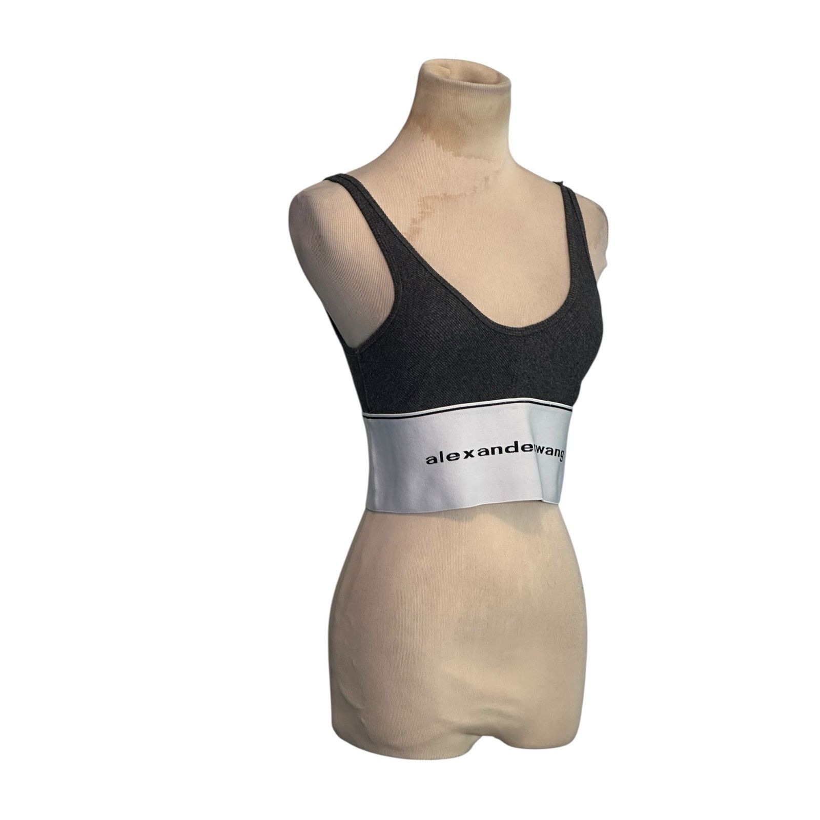 Alexander Wang Alexander Wang gray ribbed logo elastic bra size Medium Size ONE SIZE - 6 Thumbnail