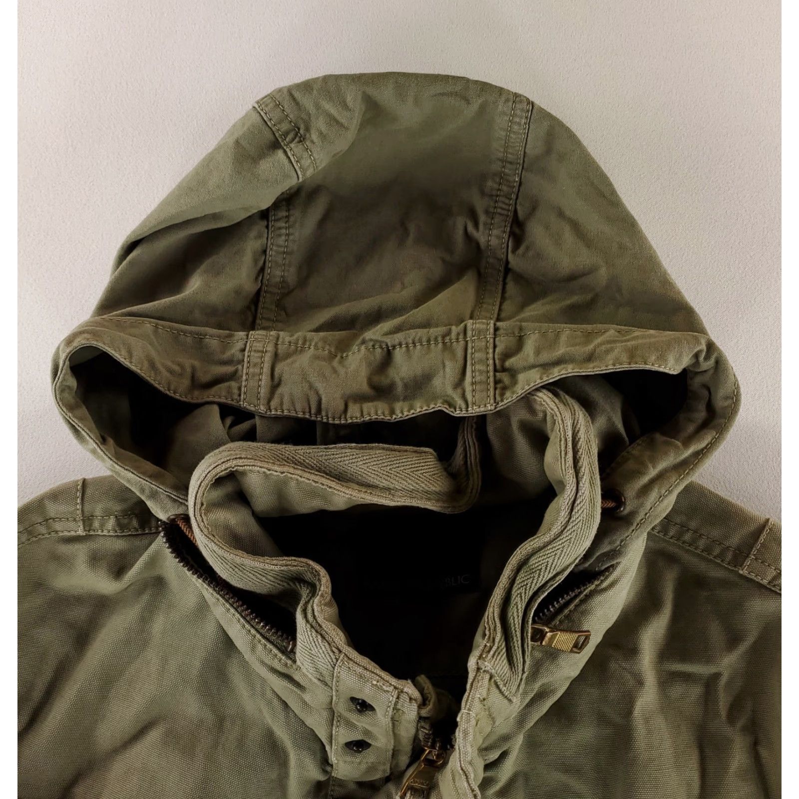 Banana Republic Banana Republic Military Style Hooded Field Jacket Green Mens S Size US S / EU 44-46 / 1 - 3 Thumbnail