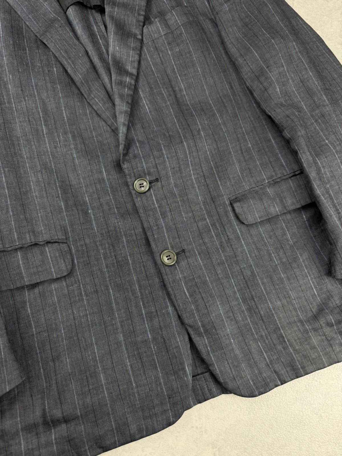 Corneliani Vintage Corneliani Gray Pinstripe Blazer Jacket Size 50R - 4 Thumbnail