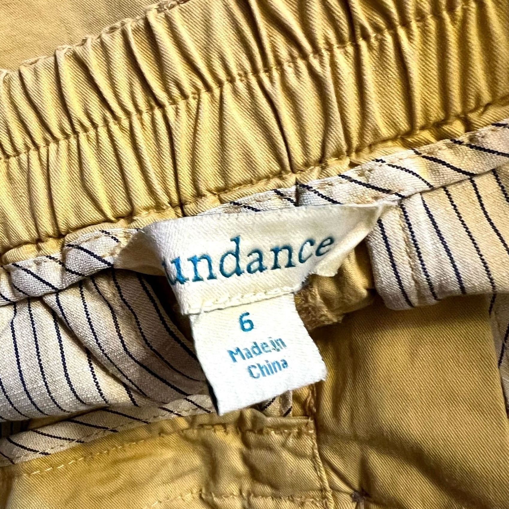 Vintage Sundance Pants Womens 6 Straight High Rise Cotton Chino Pant Yellow Adult Womens 6 Size 28" / US 6 / IT 42 - 5 Thumbnail