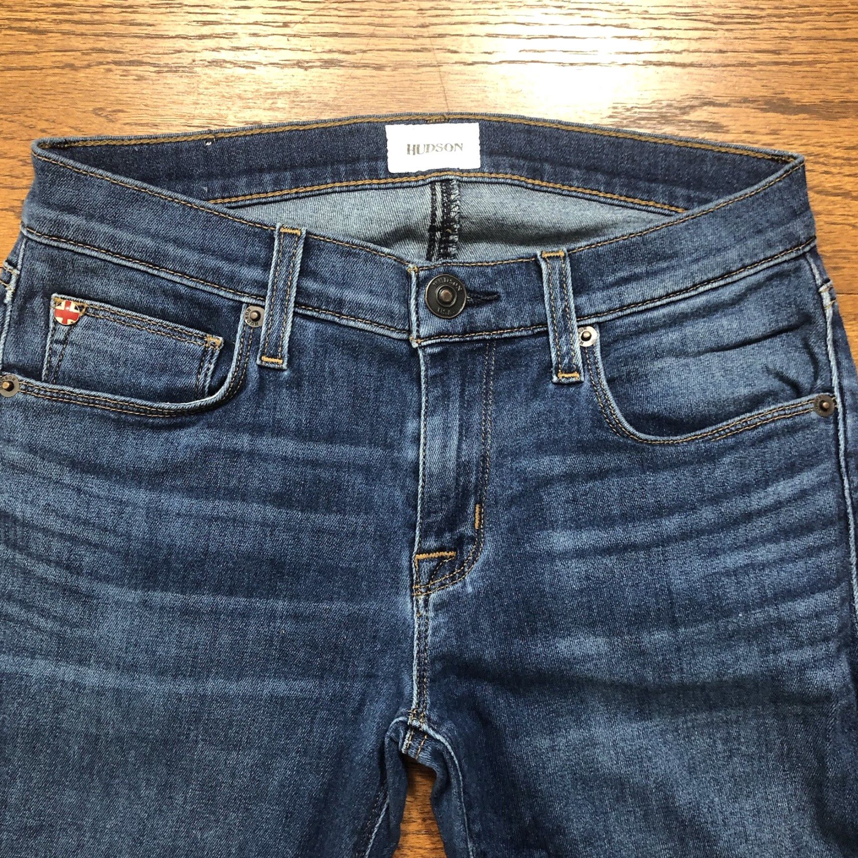 Denime Joes Jeans Womens Jeans 26 Skinny 28 Inseam Blue Denim 5-Pocket Stretch Regular Rise 7.5 Logo Button Bohemian City Size 26" / US 2 / IT 38 - 4 Thumbnail