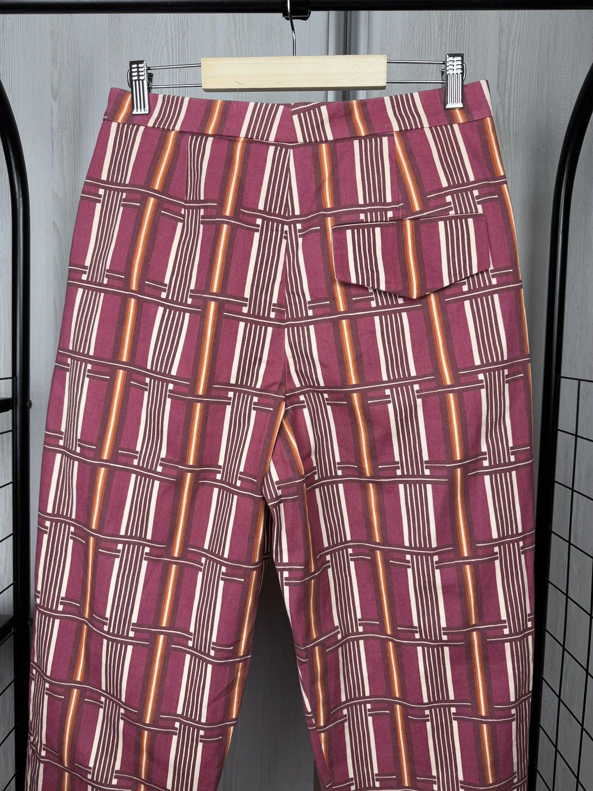 Chloe Chloe Stora geometrical pattern striped plaid cotton pants Size 27" / US 4 / IT 40 - 6 Thumbnail