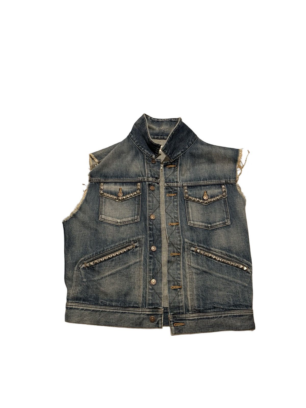 Celine Stud strange denim vest Size US L / EU 52-54 / 3 - 2 Thumbnail