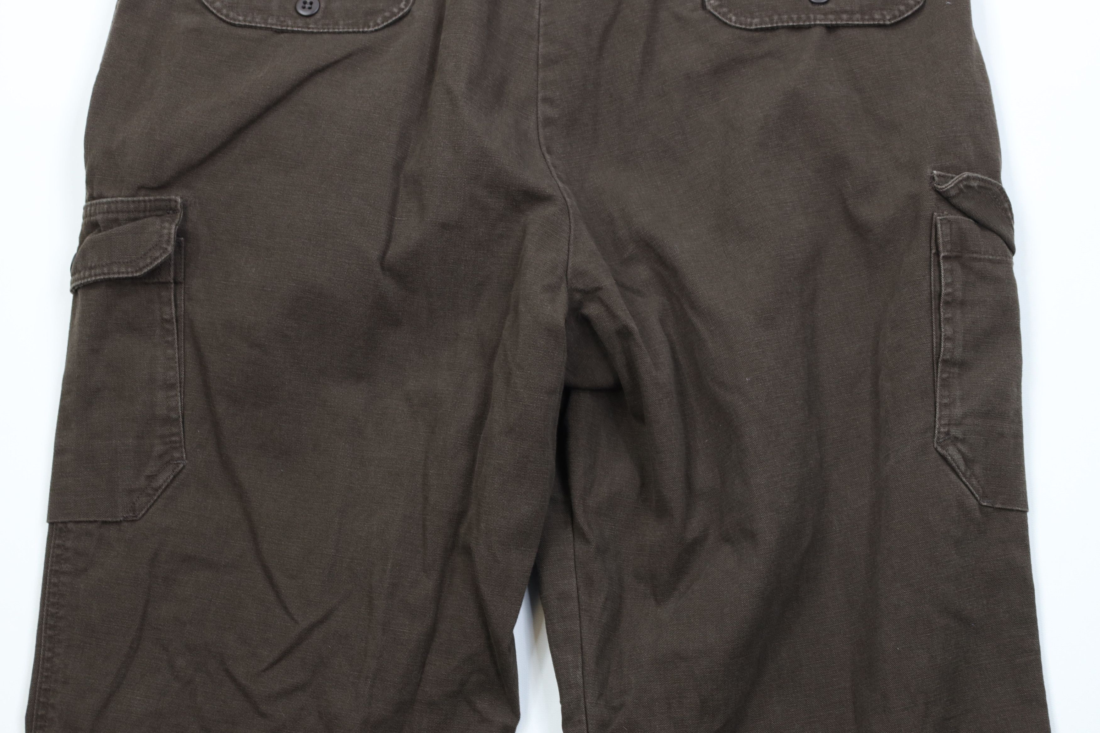 Vintage Vintage 90s Y2K Streetwear Canvas Wide Leg Cargo Pants Brown Size US 40 / EU 56 - 11 Thumbnail