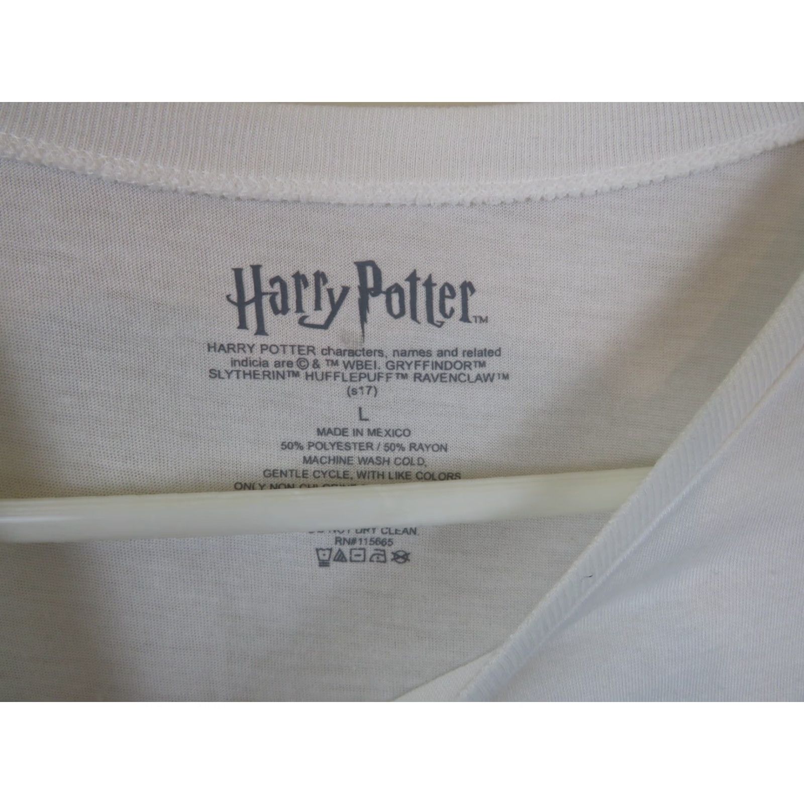 Vintage Harry Potter Hogwarts Long Back Graphic Tee T-Shirt Women's Large L White Crew Neck Short Sleeve Hat Size L / US 10 / IT 46 - 3 Thumbnail