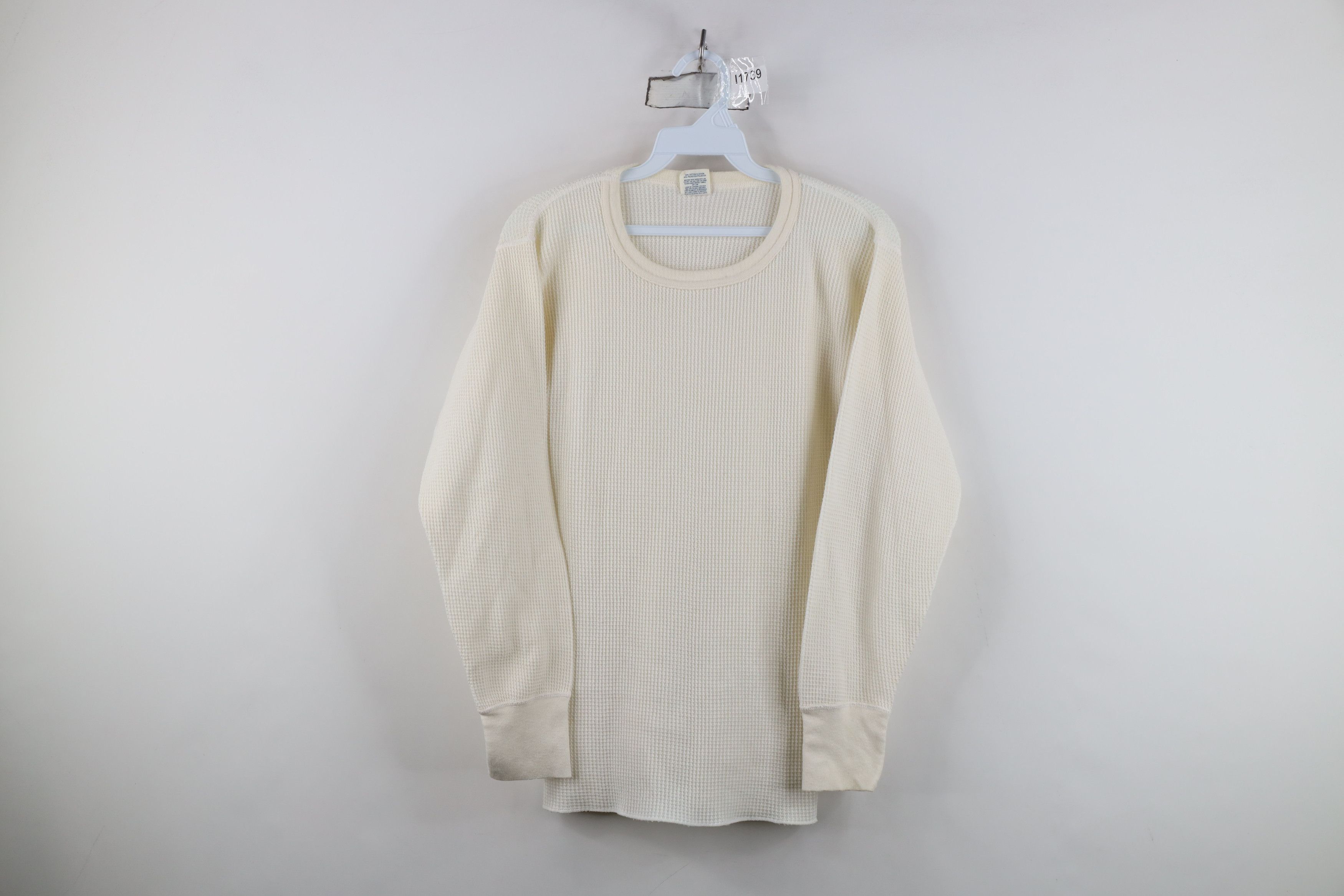 Vintage Vintage 90s Streetwear Waffle Knit Long Sleeve T-Shirt USA Size US XL / EU 56 / 4 - 1 Thumbnail