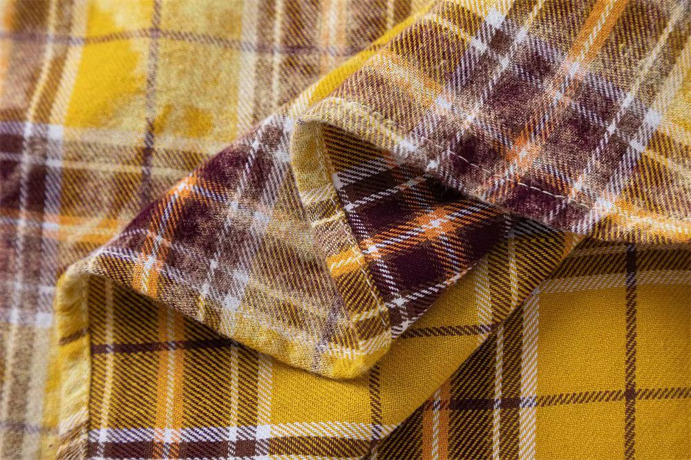 Pocket Plaid Long Sleeve Vintage Streetwear Shirt