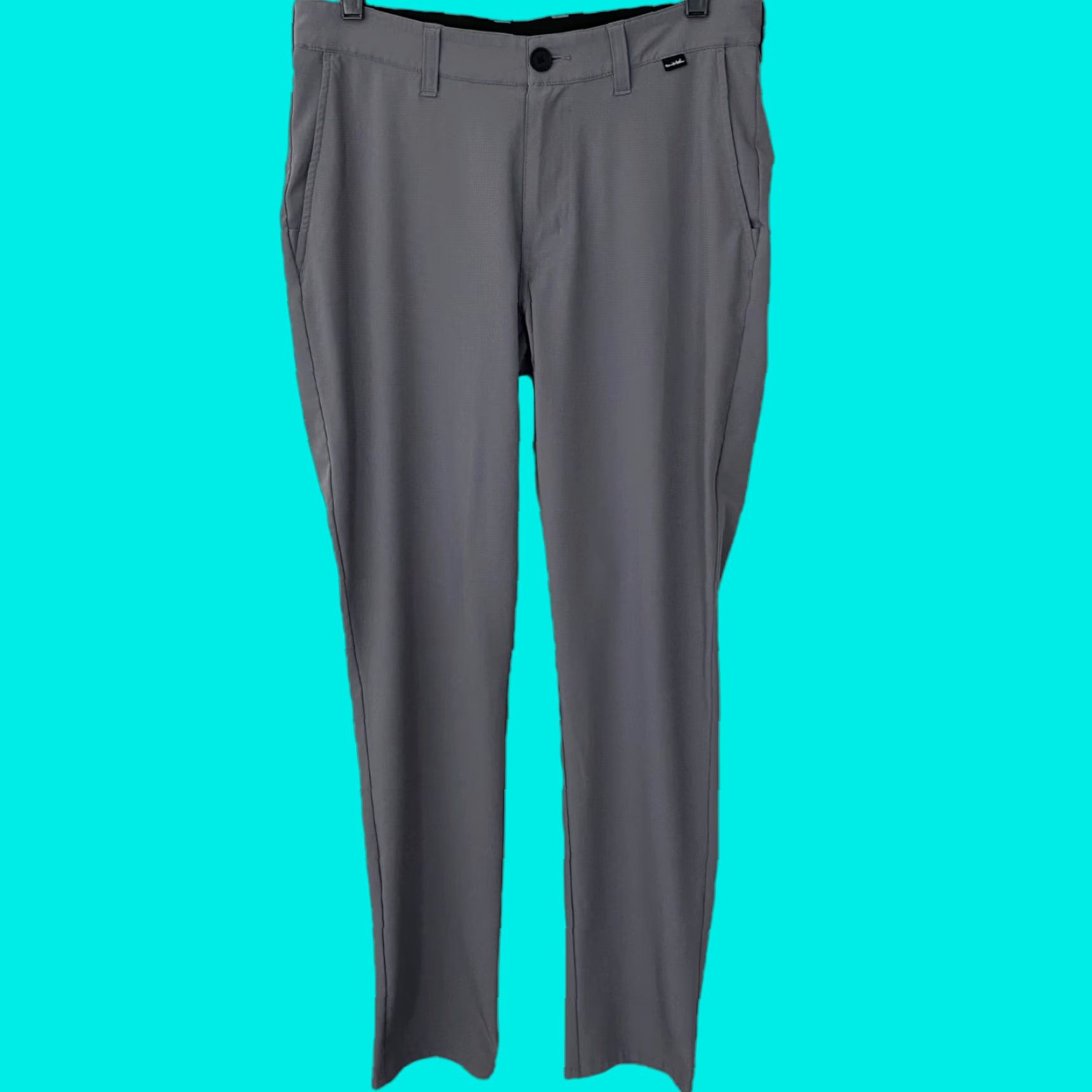 TravisMathew Travis Mathew Performance Chino Pants Gray Men's W30 Straight-Leg Golf Trousers Size US 30 / EU 46 - 1 Thumbnail
