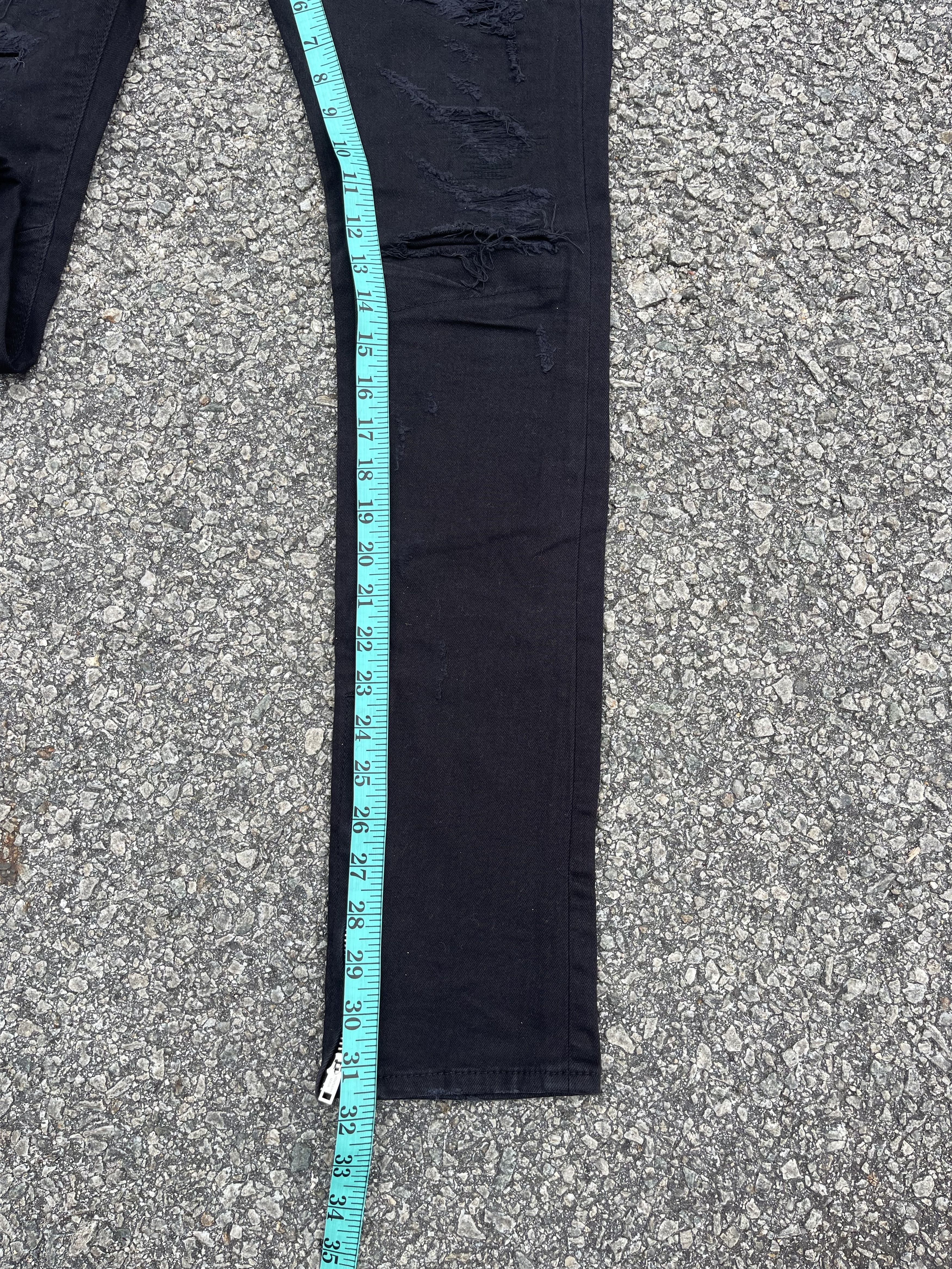 GOSTAR DE FUGA Gostar De Fuga Ripped Black Denim Skinny Outfits Size US 30 / EU 46 - 12 Thumbnail