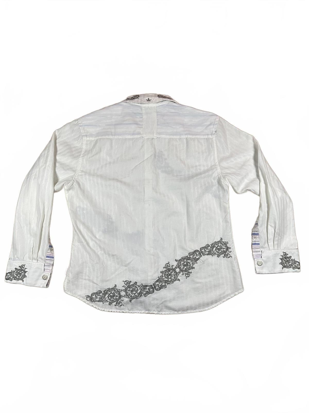 English Laundry English Laundry Mens Dress Shirt XXL White Floral Embroider Size US XXL / EU 58 / 5 - 2 Thumbnail