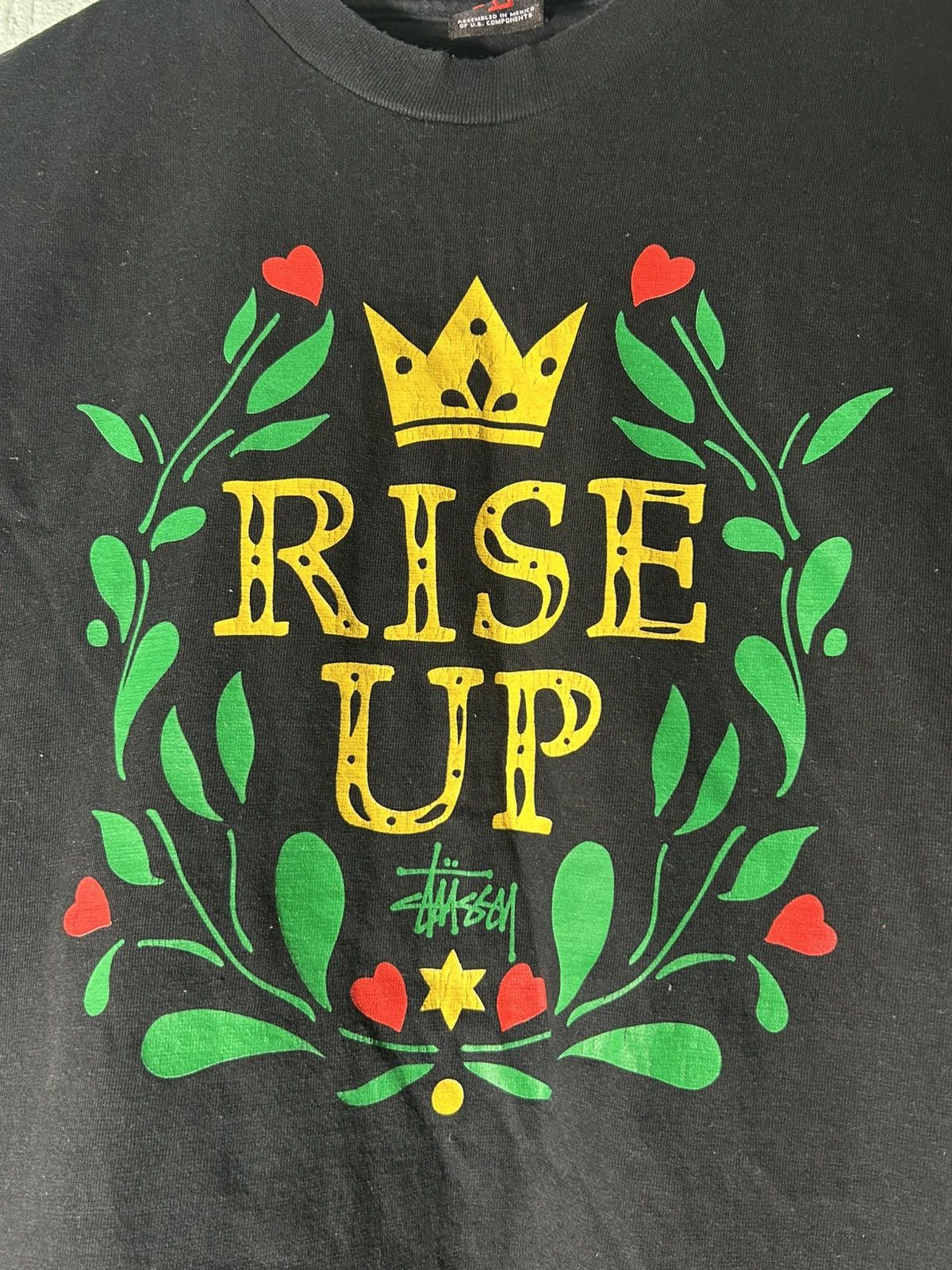 Stussy × Vintage Vintage Stussy "Rise Up" t-shirt Size US L / EU 52-54 / 3 - 3 Thumbnail