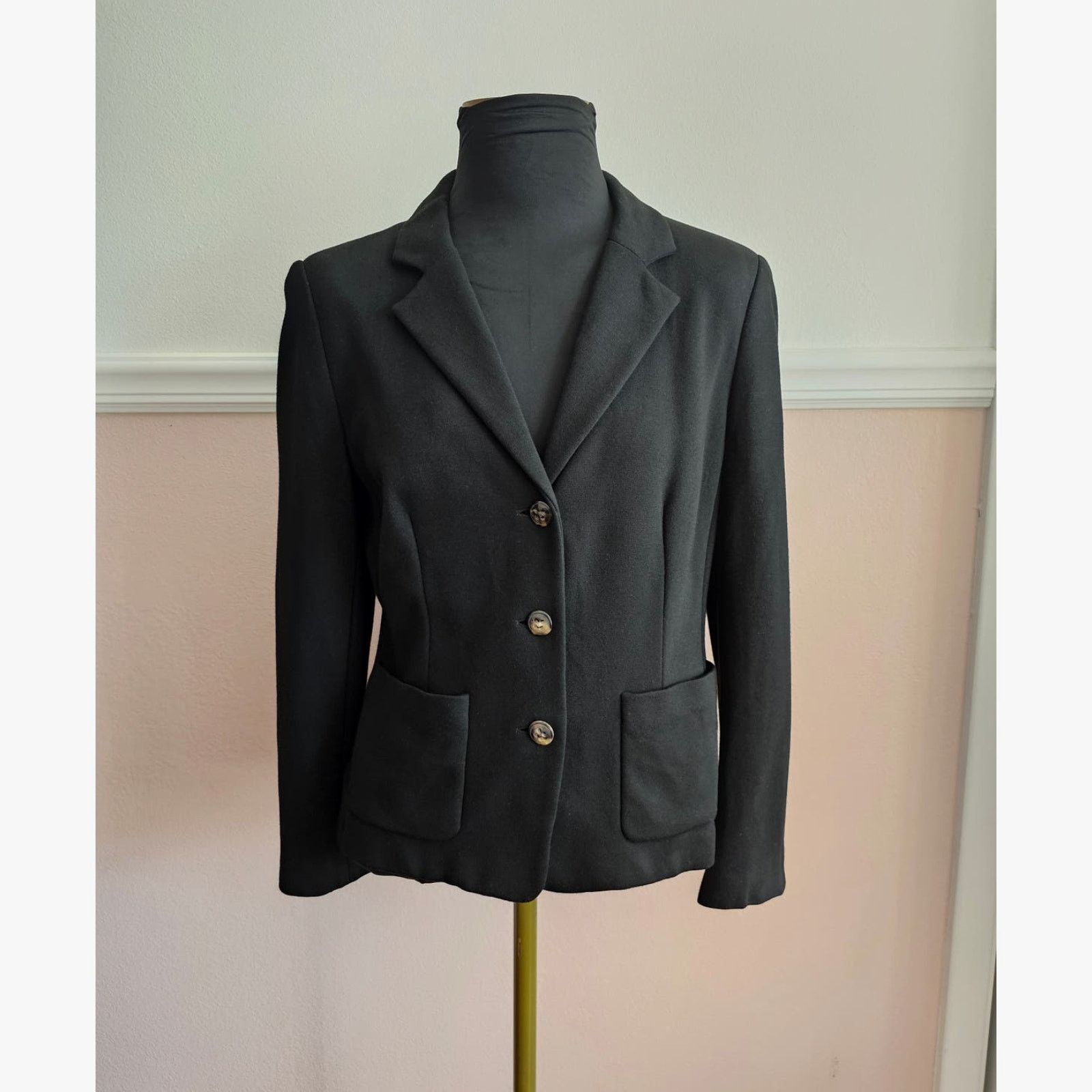 Escada ESCADA Women's Knit 3 Button Stretch Jersey Blazer Jacket 40 Size M / US 6-8 / IT 42-44 - 1 Thumbnail