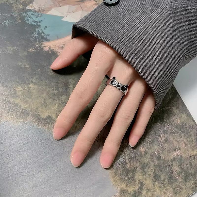 Jewelry Sterling Silver Panda Female Ring Size ONE SIZE - 2 Thumbnail