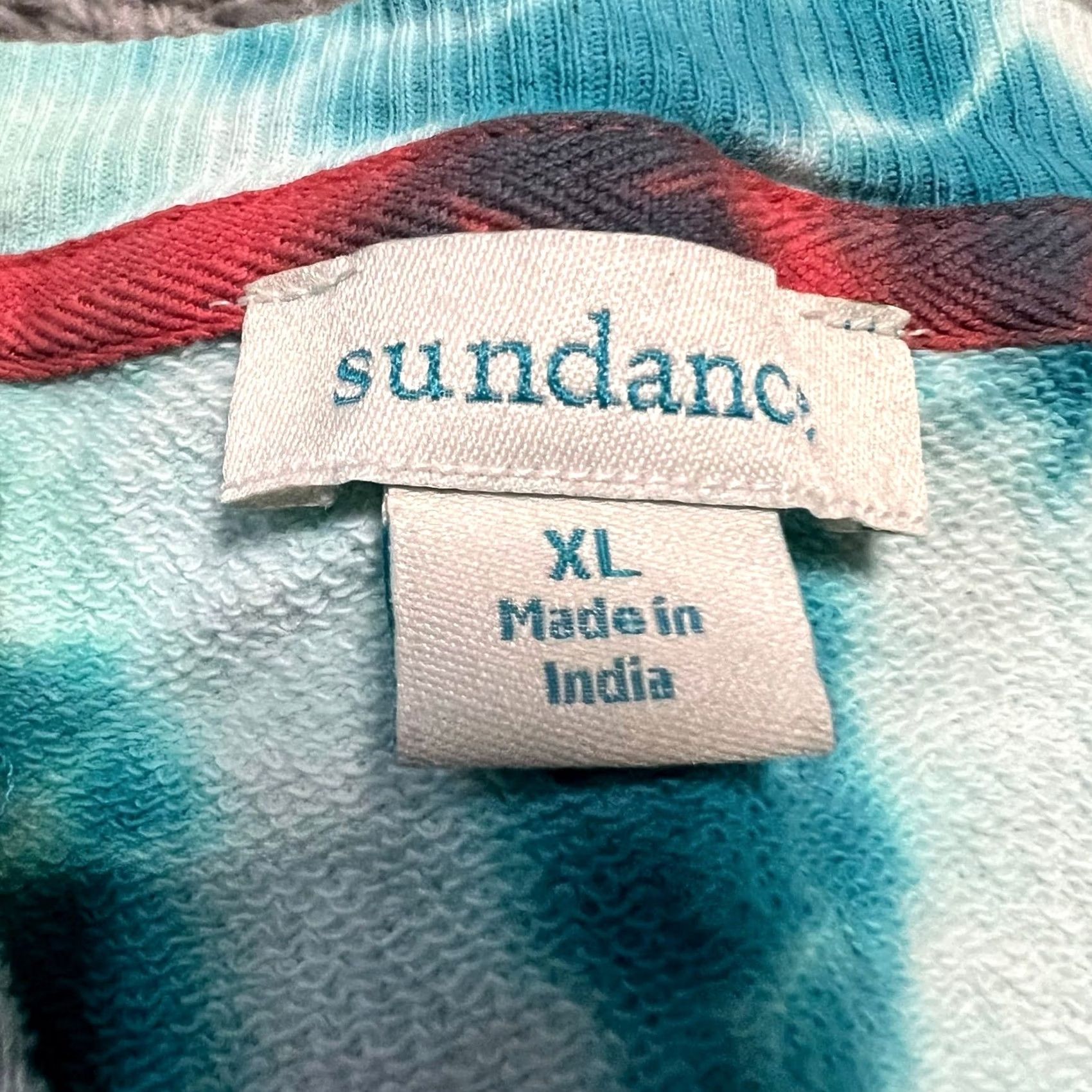 Vintage Sundance Shirt Top Womens XL Turquosie Tie Dye Short Sleeve Sweatshirt Fabric Shirt Women XL Turquoise Tie Dye Sweatshirt Fabric Size XL / US 12-14 / IT 48-50 - 7 Thumbnail