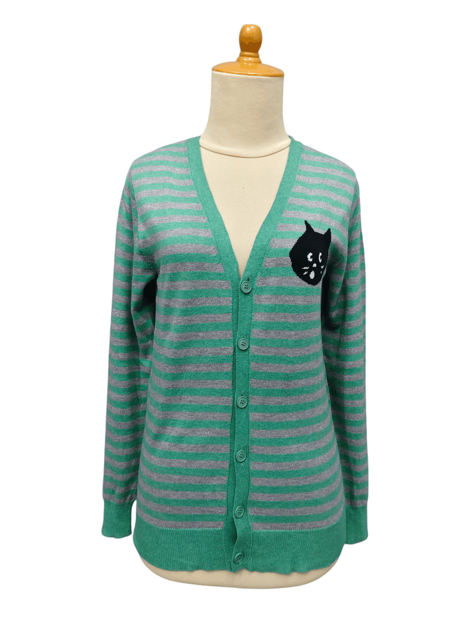 Ne-Net 🇯🇵 Ne-Net 🇯🇵 by Issey Co Stripe Knitted Cardigan Size M / US 6-8 / IT 42-44 - 1 Thumbnail