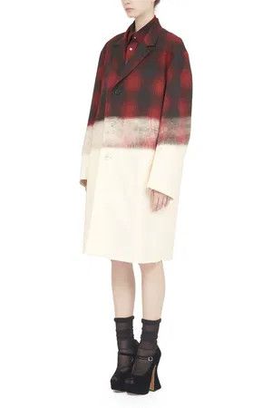 Maison Margiela o1y0625 Overcoat in Multicolor Size S / US 4 / IT 40 - 3 Thumbnail