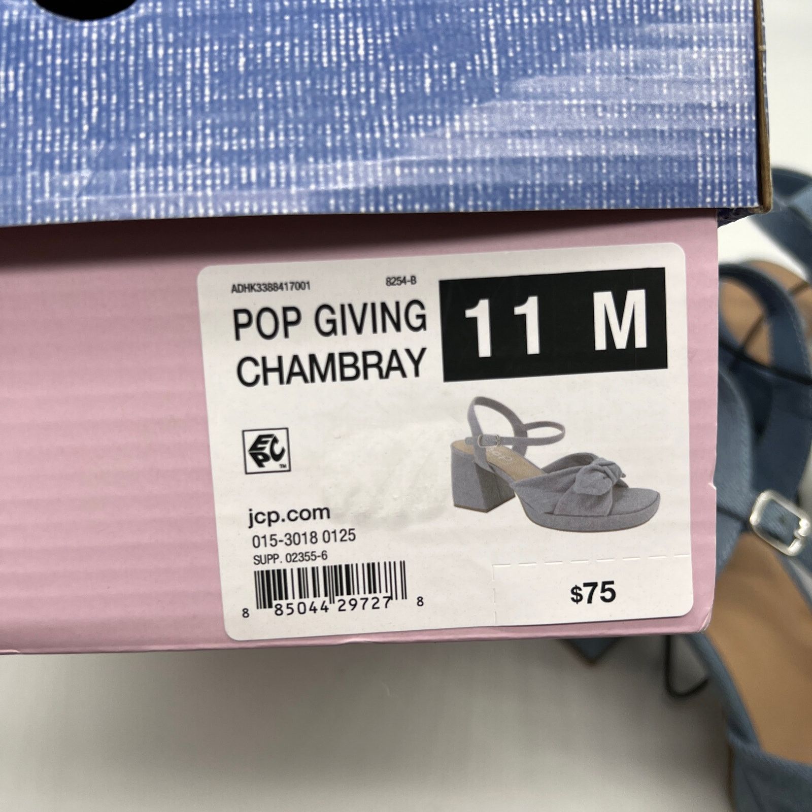 Other Pop Womens Giving Heeled Sandals Chambray Blue Size US 11 / IT 41 - 11 Thumbnail