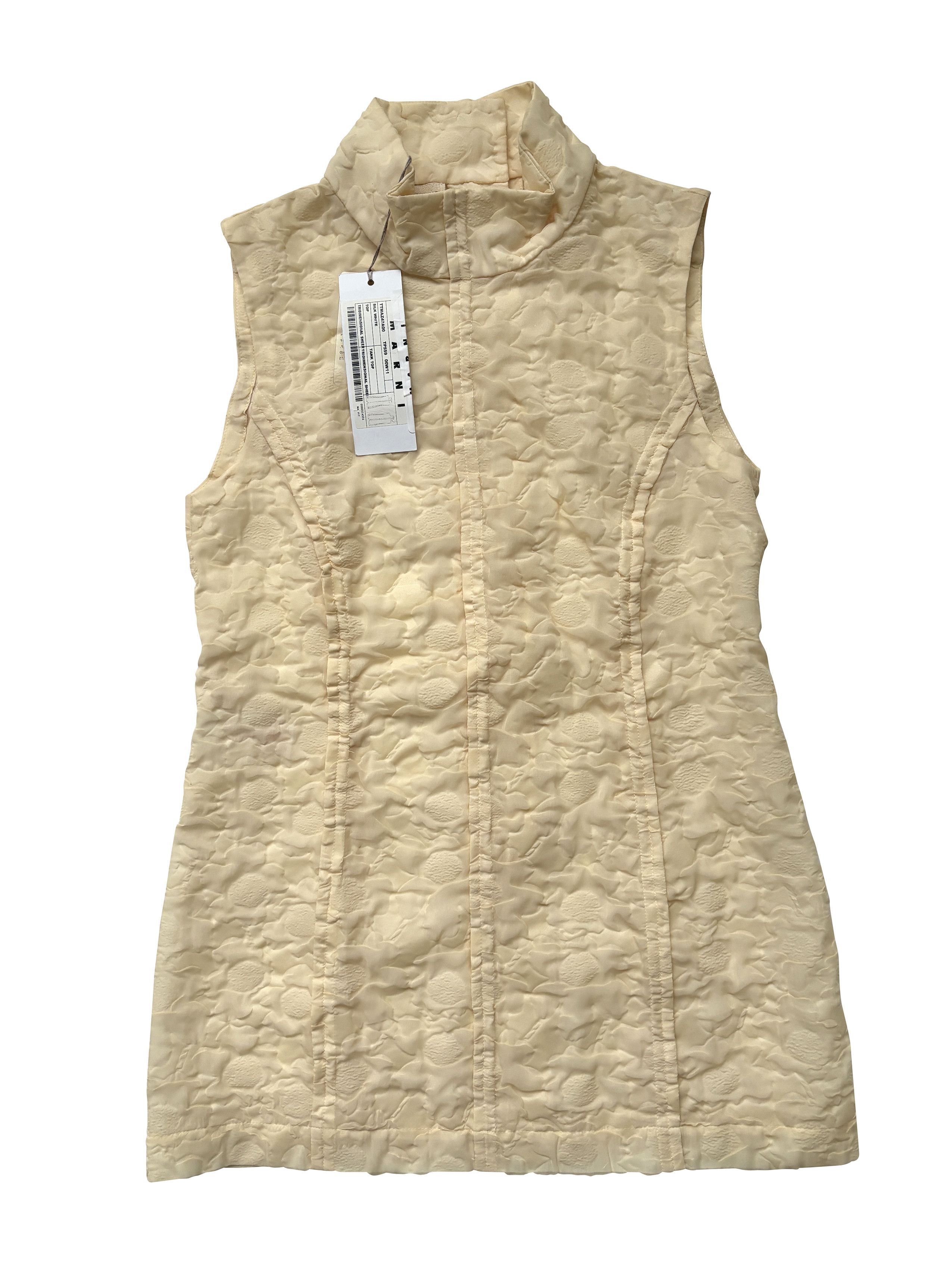 Marni ⚡️QUICK SALE⚡️Marni Pale Yellow 3D Patterned Tank Top Size M / US 6-8 / IT 42-44 - 1 Thumbnail