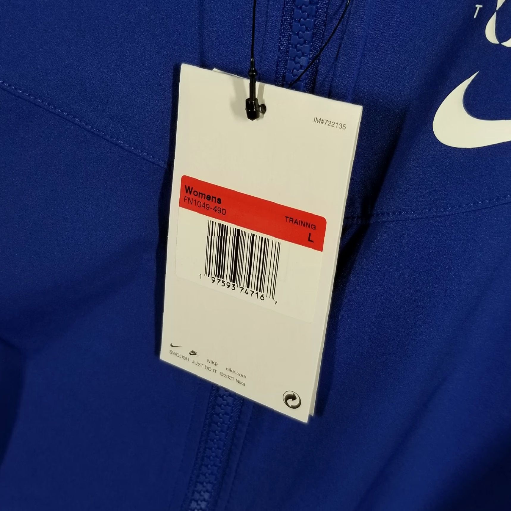 Nike VINTAGE Nike Women's Large Blue Paris 2024 Olympic Team Jacket Activewear Full Zip Size L / US 10 / IT 46 - 3 Thumbnail