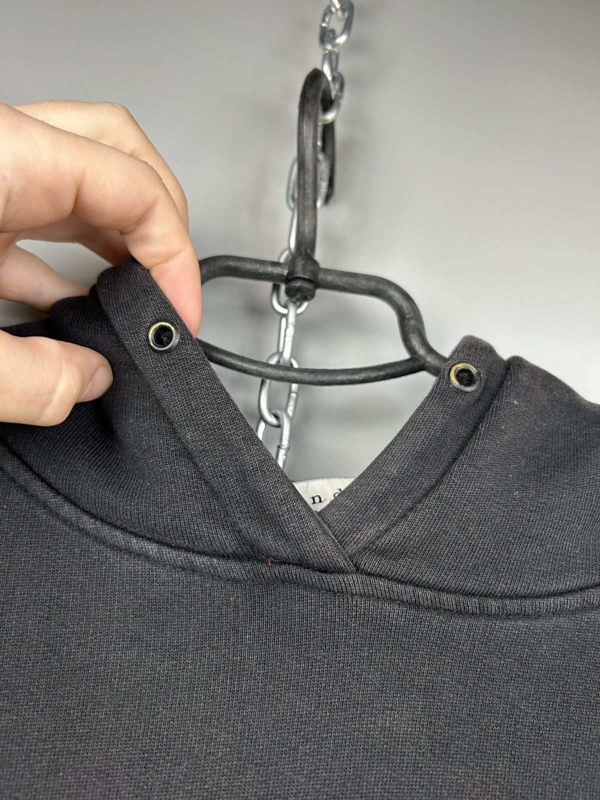 Designer × Sandro Modern Sandro Black Blank Thrashed Hoodie Size US M / EU 48-50 / 2 - 7 Thumbnail