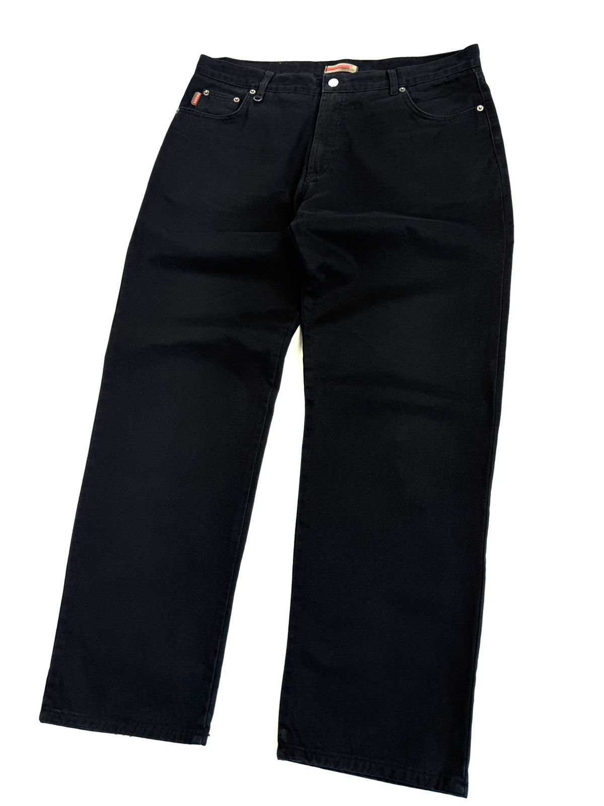 Prada 90-00s Prada Linea Rossa Archive Black Pants Red Tab Vintage Size US 38 / EU 54 - 5 Thumbnail