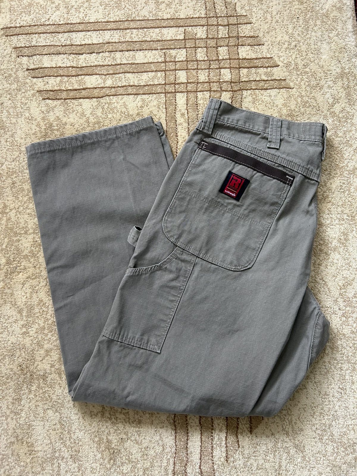 Japanese Brand × Vintage × Wrangler Vintage Wrangler Riggs Workwear Olive Carpenter Pants Size US 34 / EU 50 - 1 Thumbnail