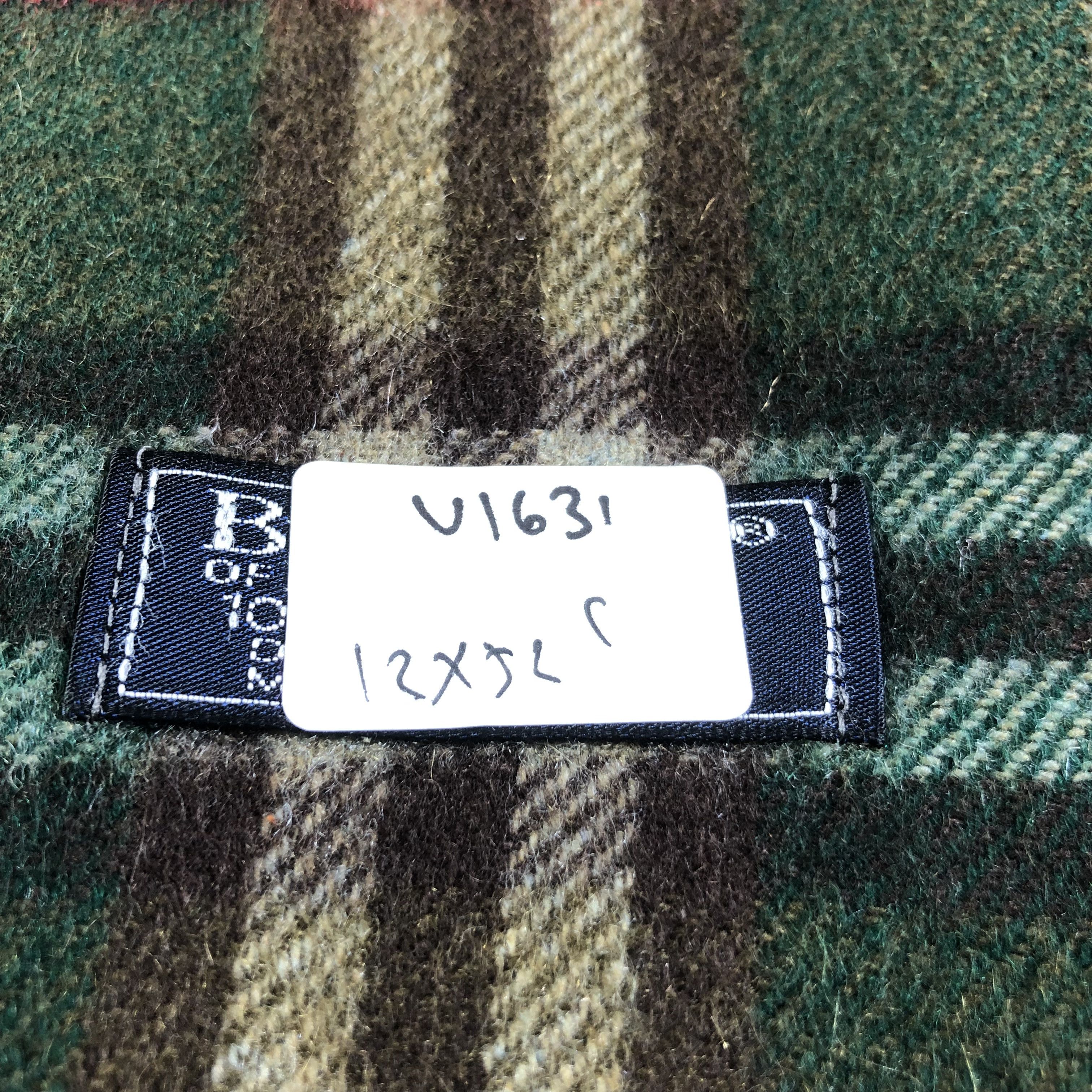 Burberry Burberrys Green Nova Check Cashmere Scarf Muffler V1631 Size ONE SIZE - 5 Thumbnail