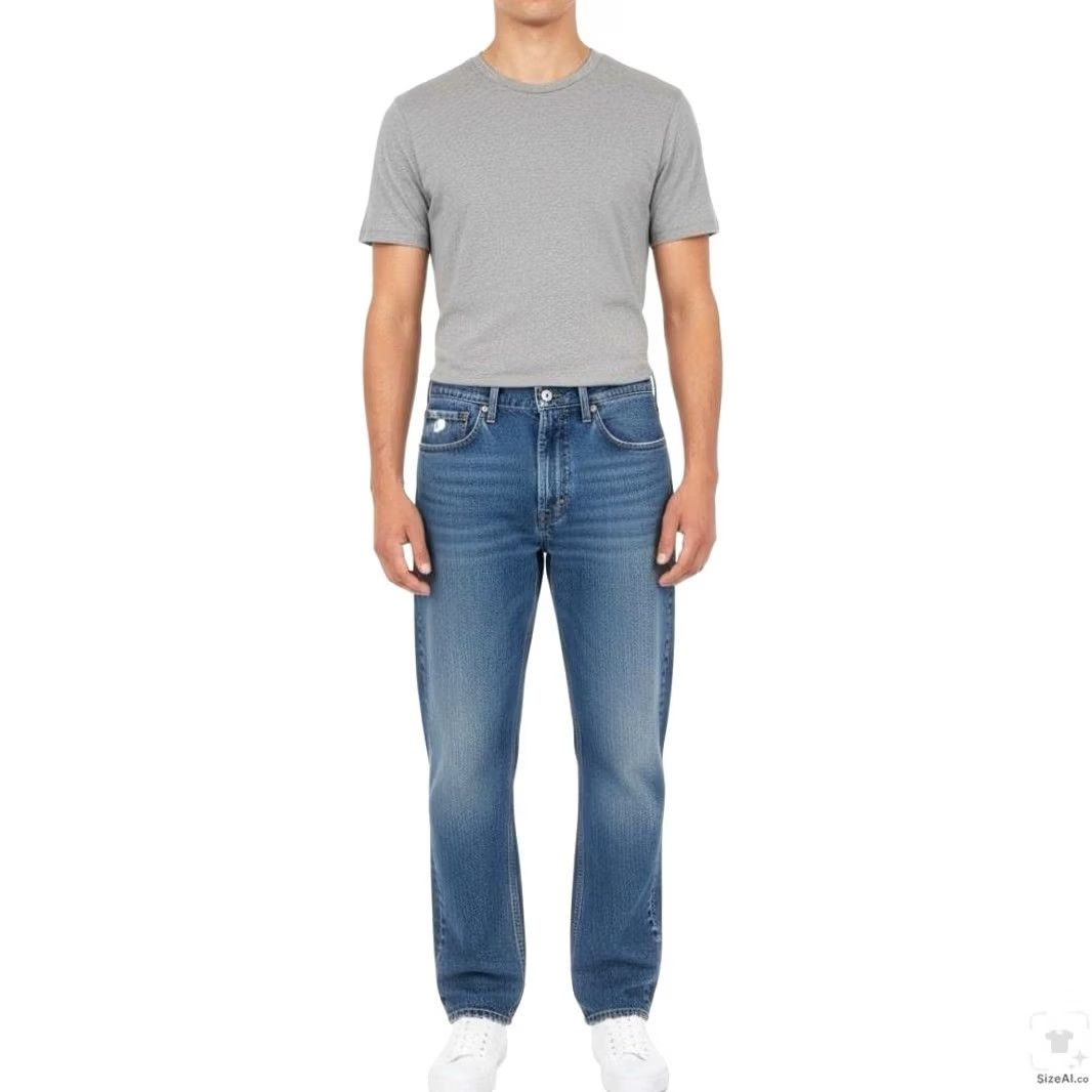 Levi's Levi's 501 Jeans Mens 34x32 Blue Medium Wash Straight Button Fly Stretch Denim Regular Fit Size US 34 / EU 50 - 4 Thumbnail