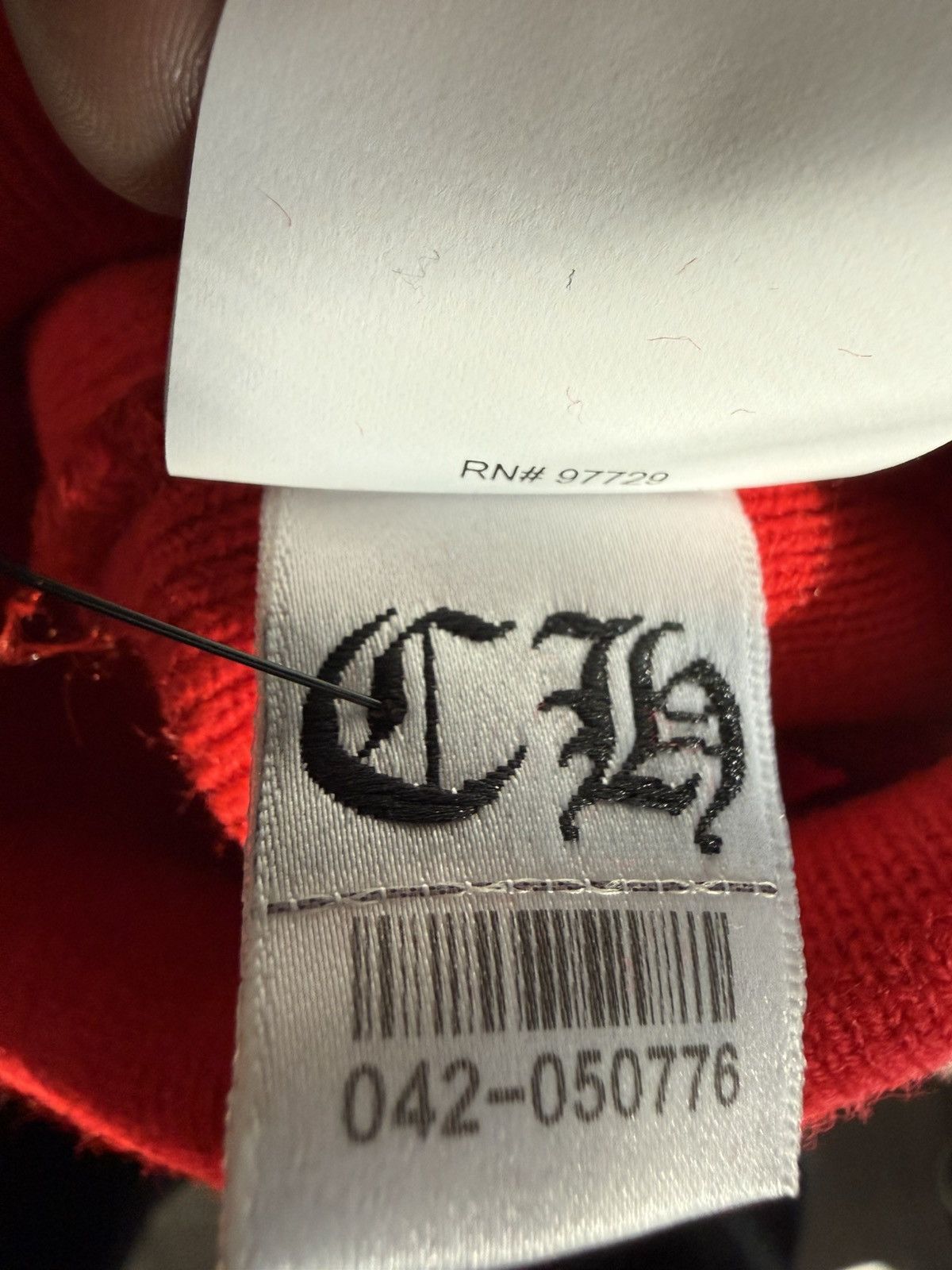 Chrome Hearts Chrome Hearts Logo Beanie RED Size ONE SIZE - 2 Thumbnail