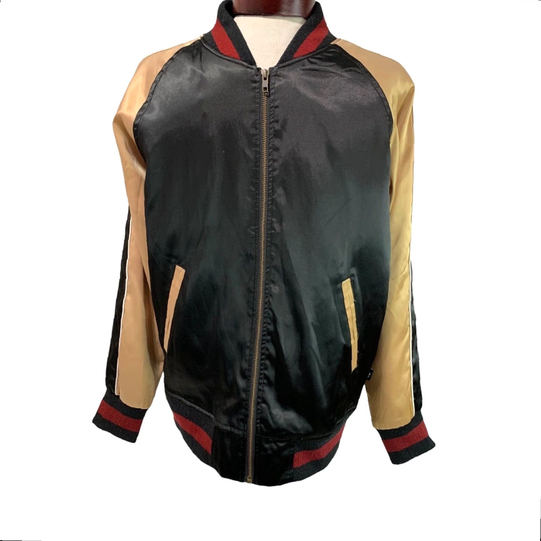 Vintage VINTAGE Stussy World Tour 35 Black Unisex Bomber Jacket M 1990s Coat Mens Womens Size M / US 6-8 / IT 42-44 - 3 Thumbnail