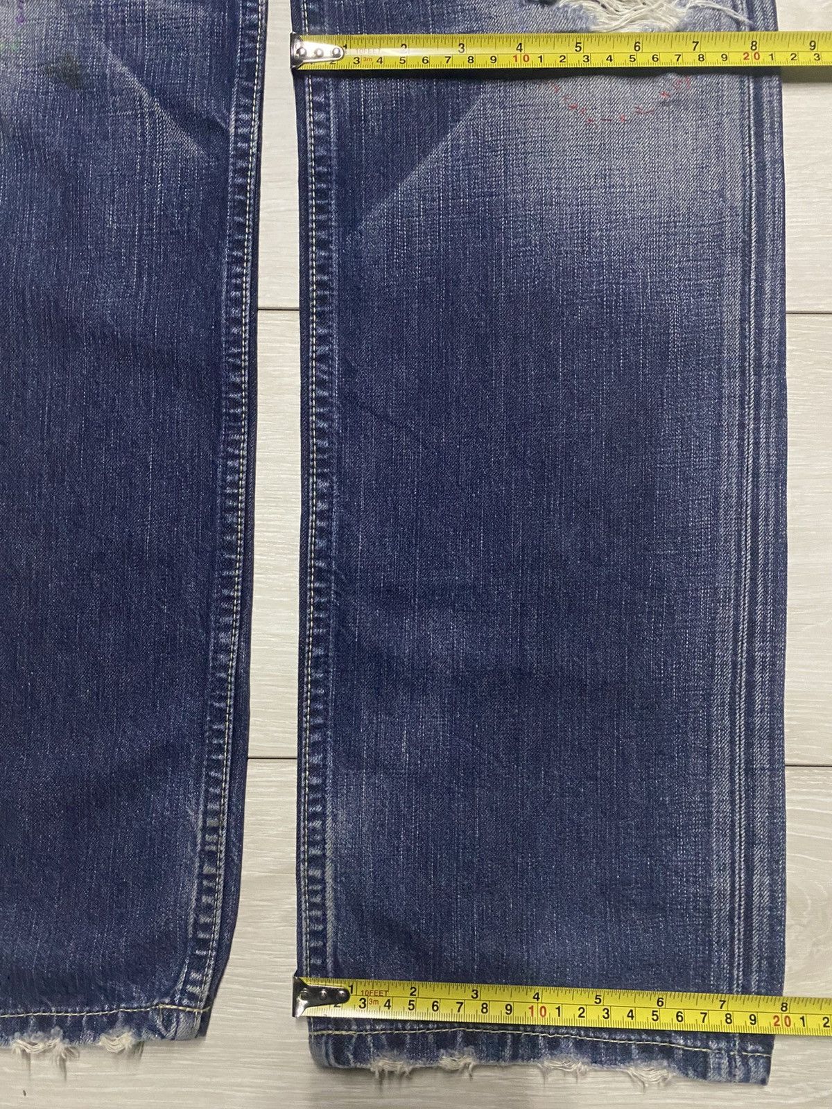 Levi's Levis Japan Redloop Fade Wash Distressed Loose Jeans Size US 33 - 16 Thumbnail