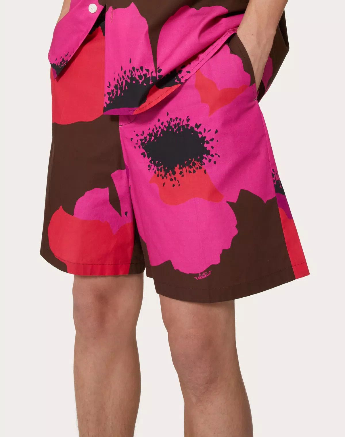 Valentino oc11z0725 Cotton Poplin Bermuda Shorts in Multicolor Size US 30 / EU 46 - 6 Thumbnail