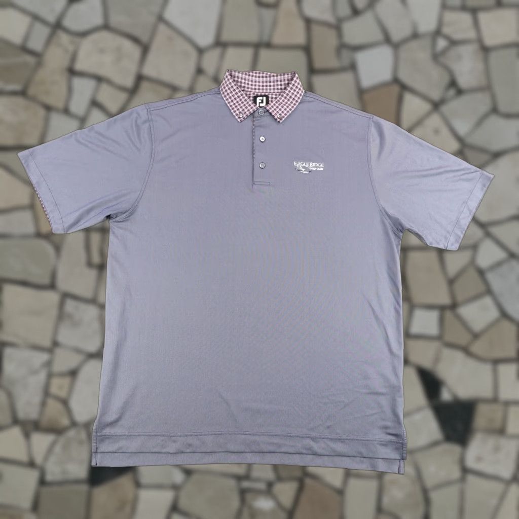 Footjoy FootJoy Polo Shirt Men XL Blue Eagle Ridge Golf Club Performance Contrast Collar Polo Shirt Sports Athleisure Breathable Golf Mens XL Blue FootJoy Size US XL / EU 56 / 4 - 1 Thumbnail
