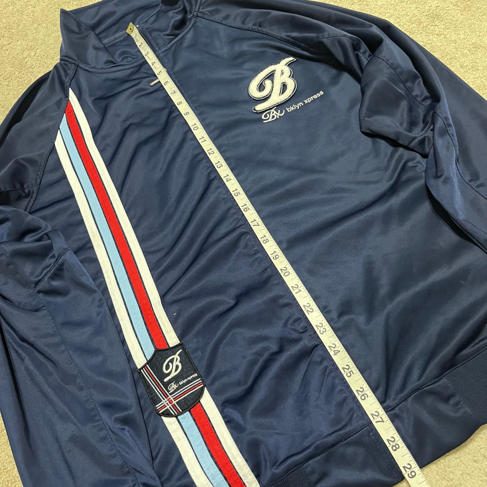 Other Brooklyn Express Y2K Baby Blue/Red Striped Track Jacket XL Size US XL / EU 56 / 4 - 5 Thumbnail