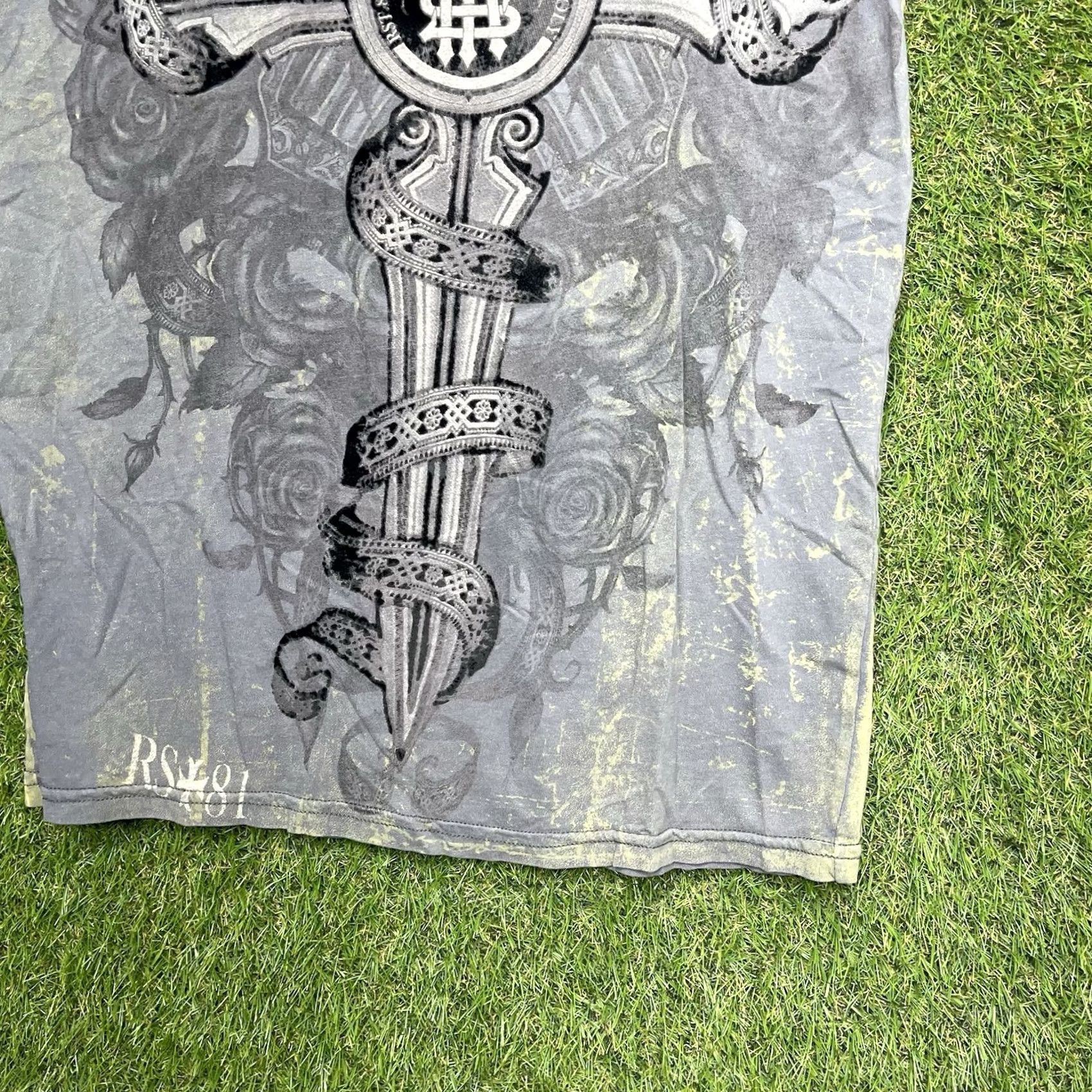 Affliction Affliction Y2K Shirt Mens S Cross MMA Elite Style Warrior Soul JNCO Wings Shirt Size US S / EU 44-46 / 1 - 4 Thumbnail