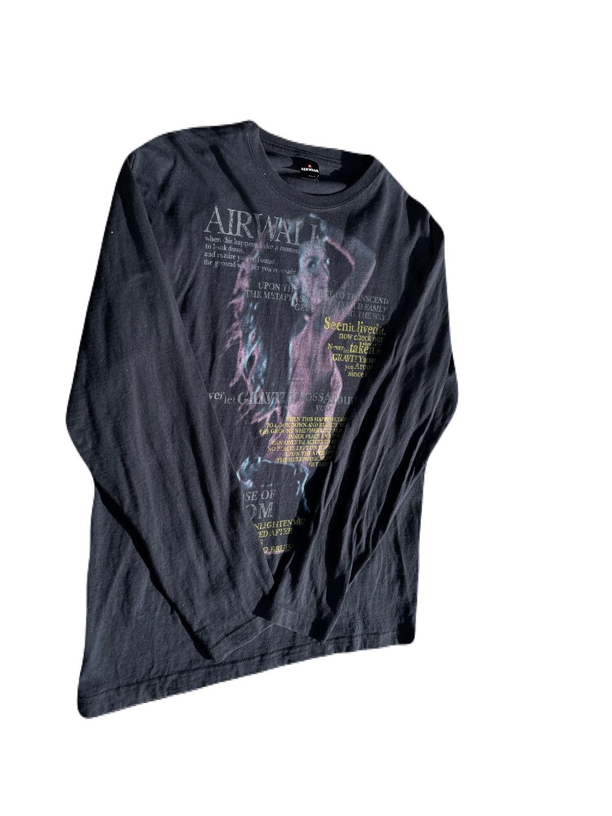If Six Was Nine 2000s Japanese archive Vkei Poem Long Sleeve Tee Gyaruo Size US M / EU 48-50 / 2 - 3 Thumbnail