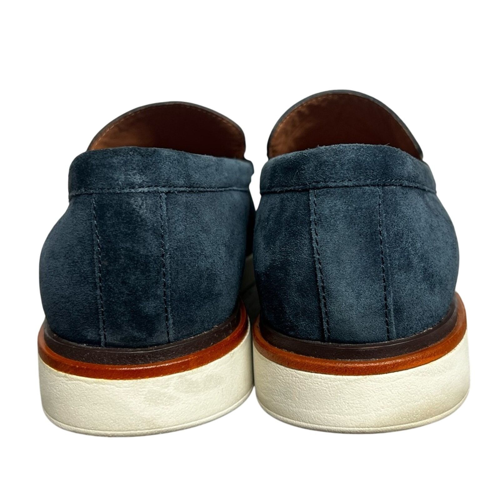 Allen Edmonds Allen Edmonds "CARSON" HYBRID Venetian Navy Suede Loafers Size US 11 / EU 44 - 4 Thumbnail