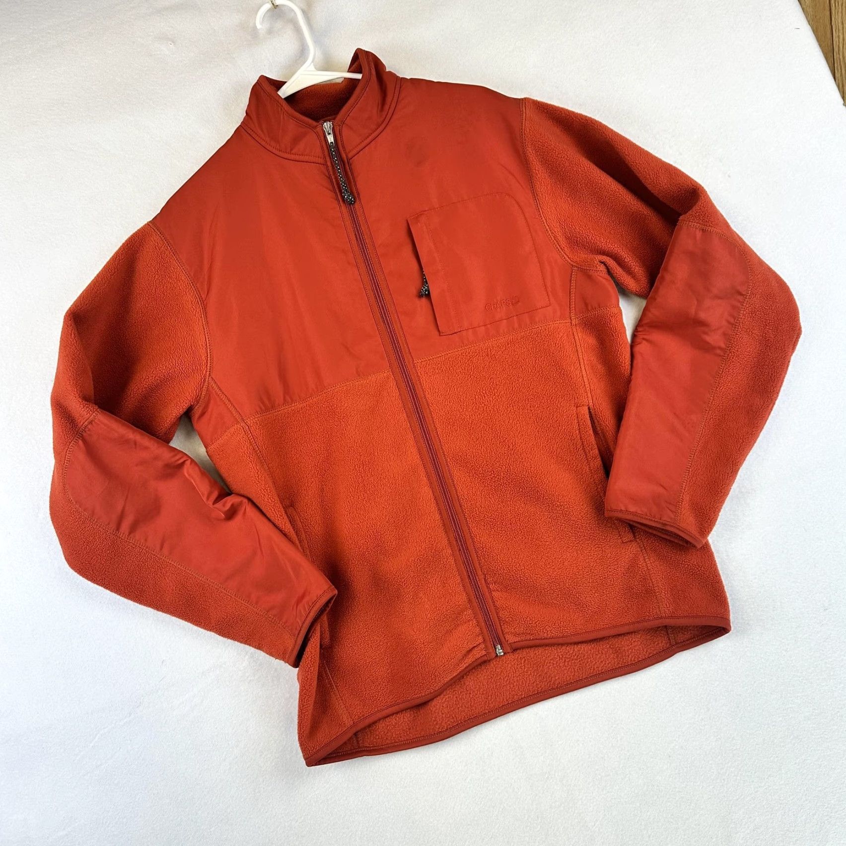Chaps Chaps Jacket Mens M Orange Full Zip Fleece Lined Outdoor Polyester Pocket Windbreaker Size US M / EU 48-50 / 2 - 2 Thumbnail