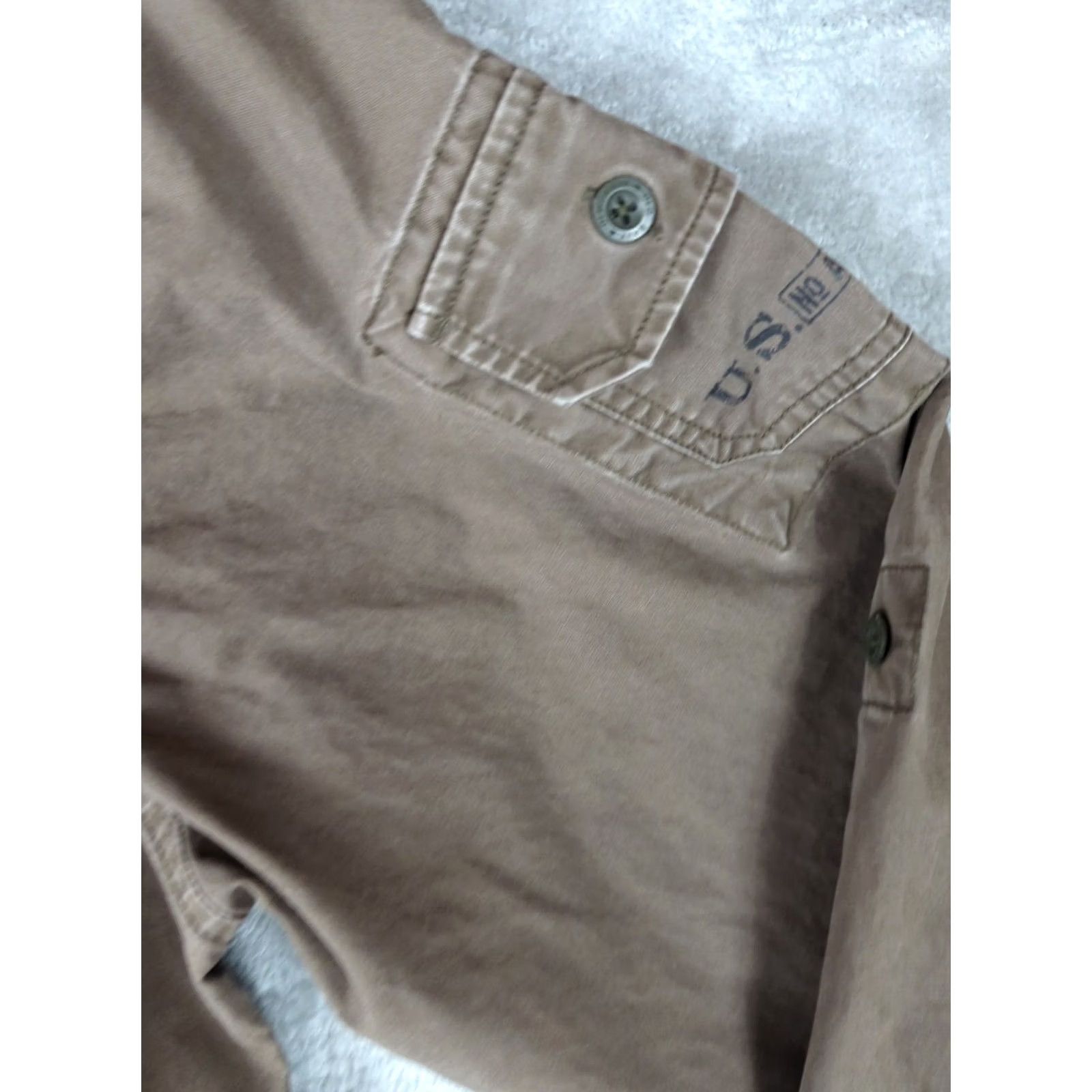Old Navy VINTAGE Old Navy Shirt Mens L Brown Solid Long Sleeve Button-Up Pockets Vintage Fit Casual Workwear Mens Size US L / EU 52-54 / 3 - 2 Thumbnail