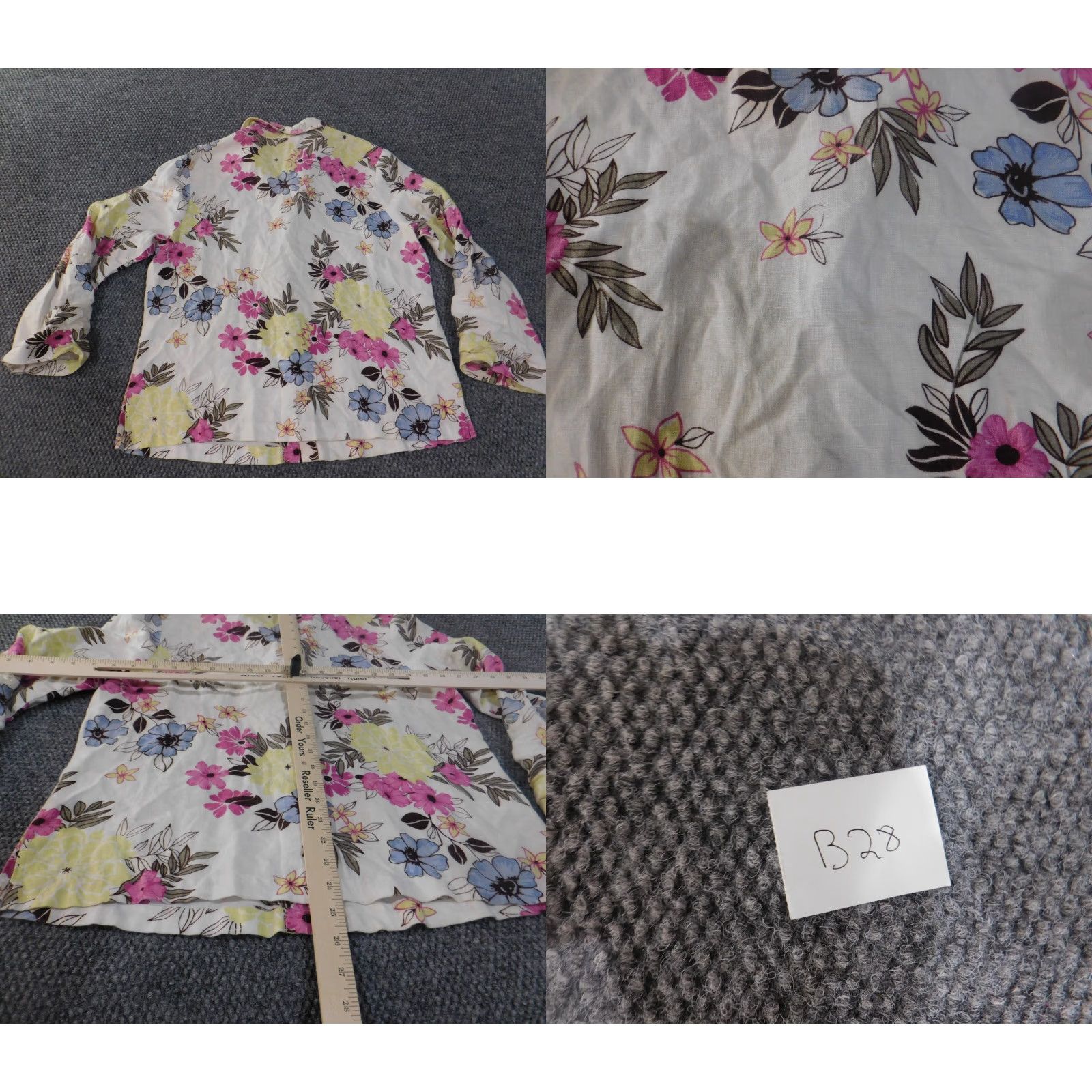 JM Collection JM Collection top 14P Petite linen floral Womens Button-Up Casual Shirt XL? Size XL / US 12-14 / IT 48-50 - 9 Thumbnail