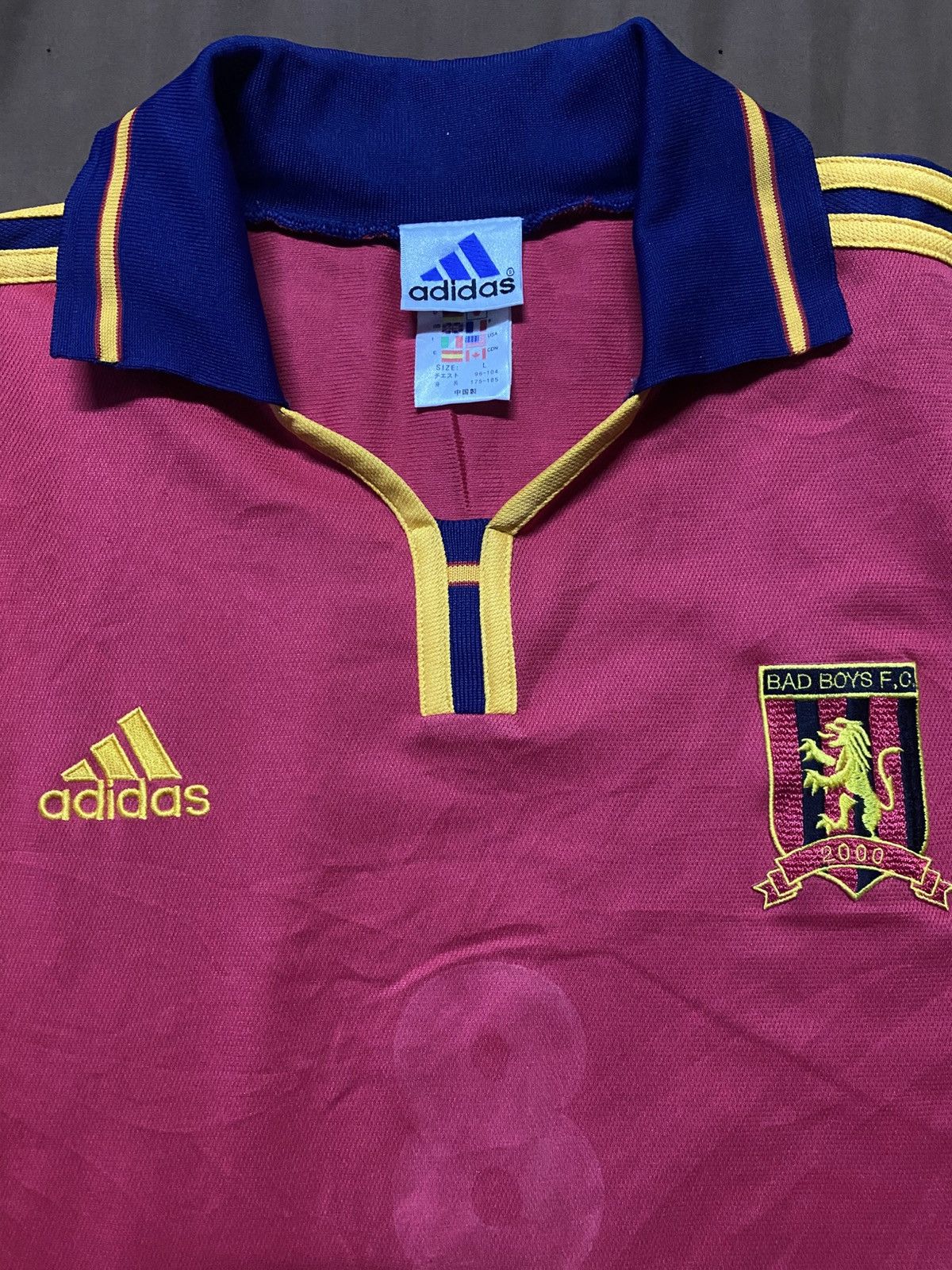 Adidas Vintage 2000 Bad Boys FC Template Spain Jersey Size US L / EU 52-54 / 3 - 5 Thumbnail