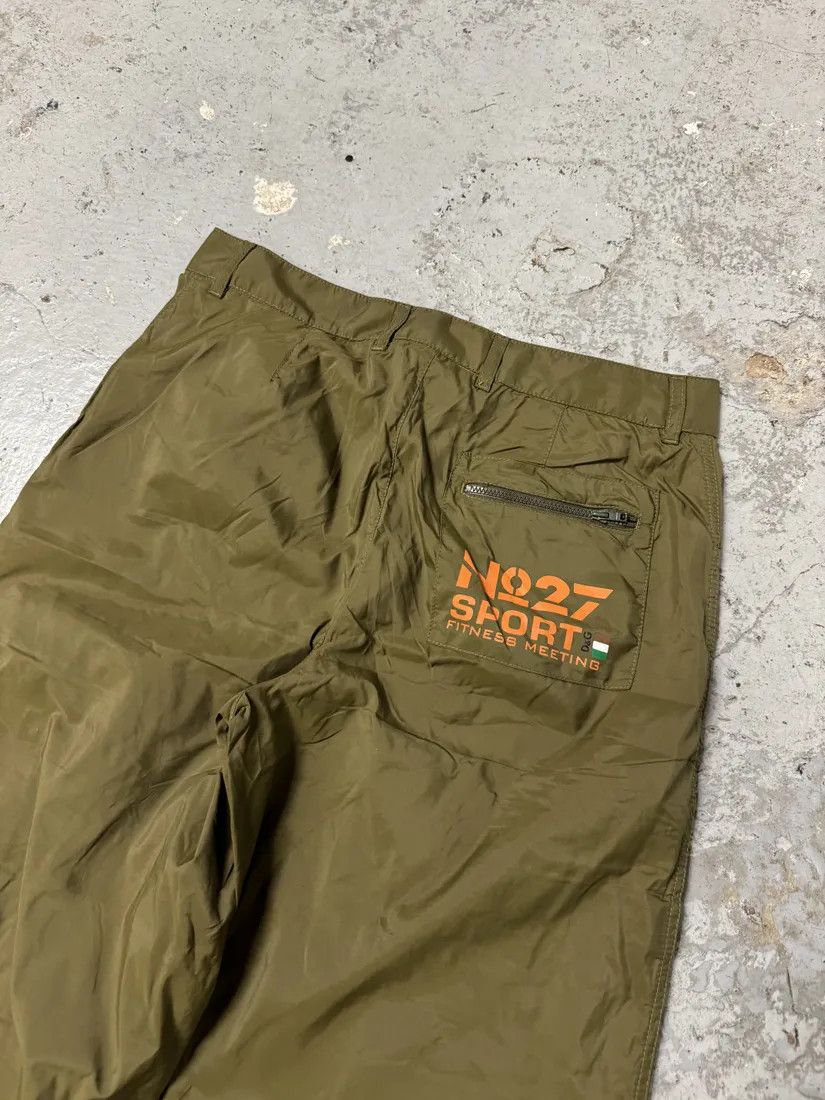 Designer × Dolce & Gabbana × Vintage 2000s Dolce & Gabbana Green & Orange Nylon Cargo Pants Size US 31 - 5 Thumbnail