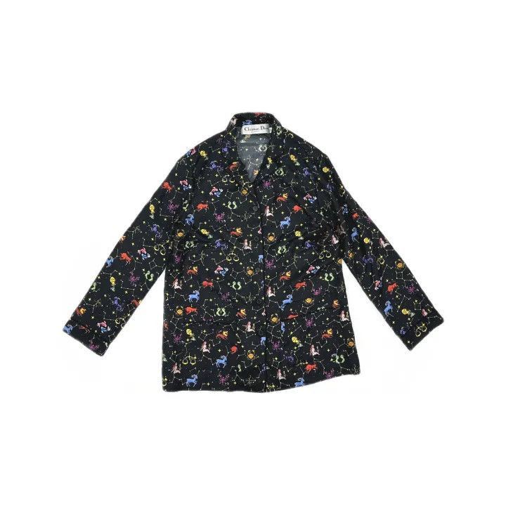 Dior Black Long Sleeve Zodiac Print Shirt 0079-2507
