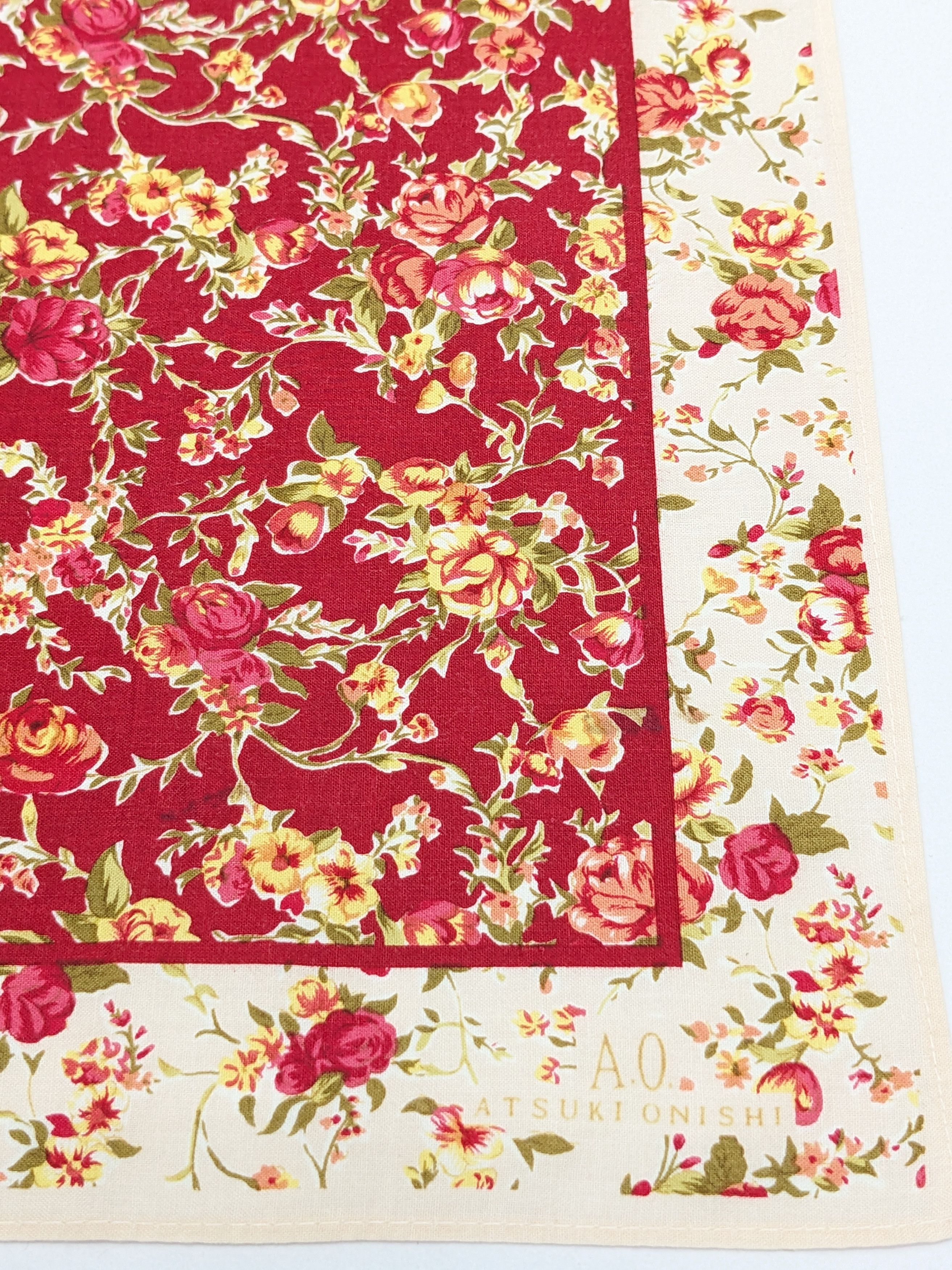 Japanese Brand Vintage Japanese Designer Red Rose Floral Atsuki Onishi A.O. Size ONE SIZE - 2 Thumbnail
