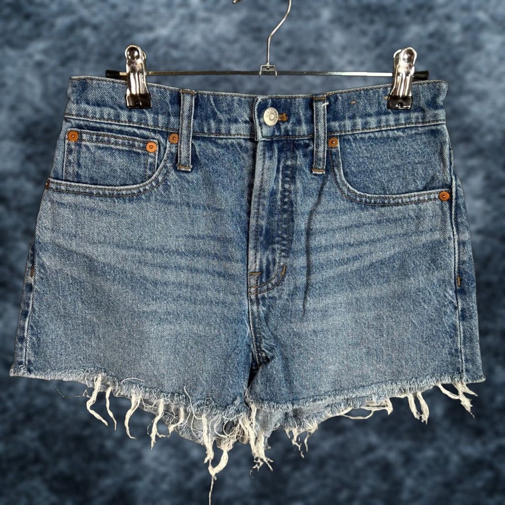 Madewell Madewell Womens Size 26 High-Rise Denim Cutoff Shorts Frayed Hem Blue Size 26" / US 2 / IT 38 - 1 Thumbnail